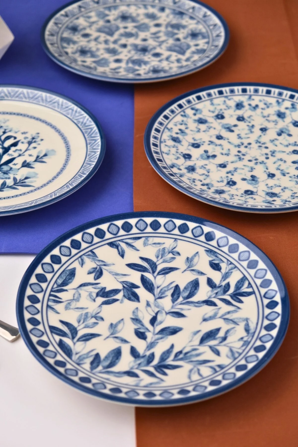 Tabak Evi Porselen Blue Heaven Pasta Takımı 20cm 4 Kişilik 4 Parça TVL4PTPRS1194 - tabakevi Görsel 2
