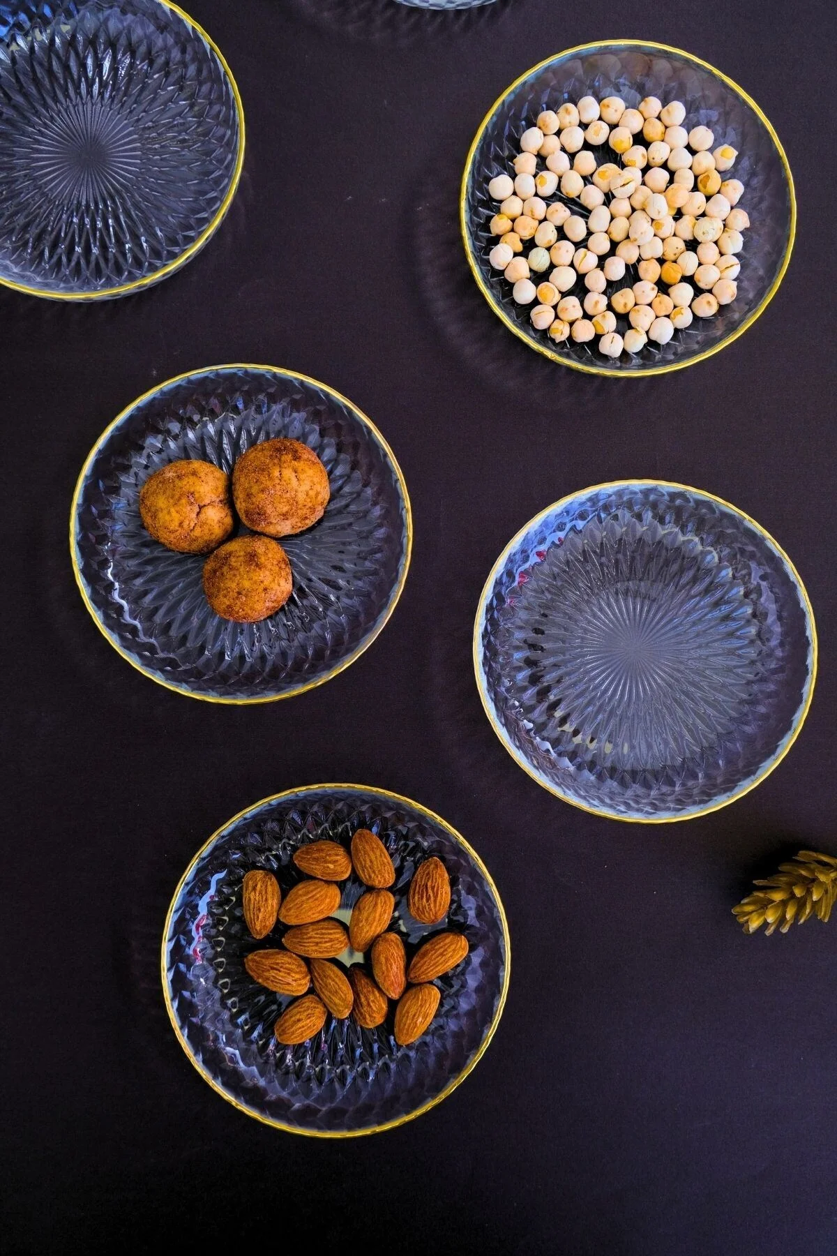 TABAK EVİ Altın Yaldız Eğimli Cam Kase 12cm 6 lı 2493 - tabakevi Görsel 4
