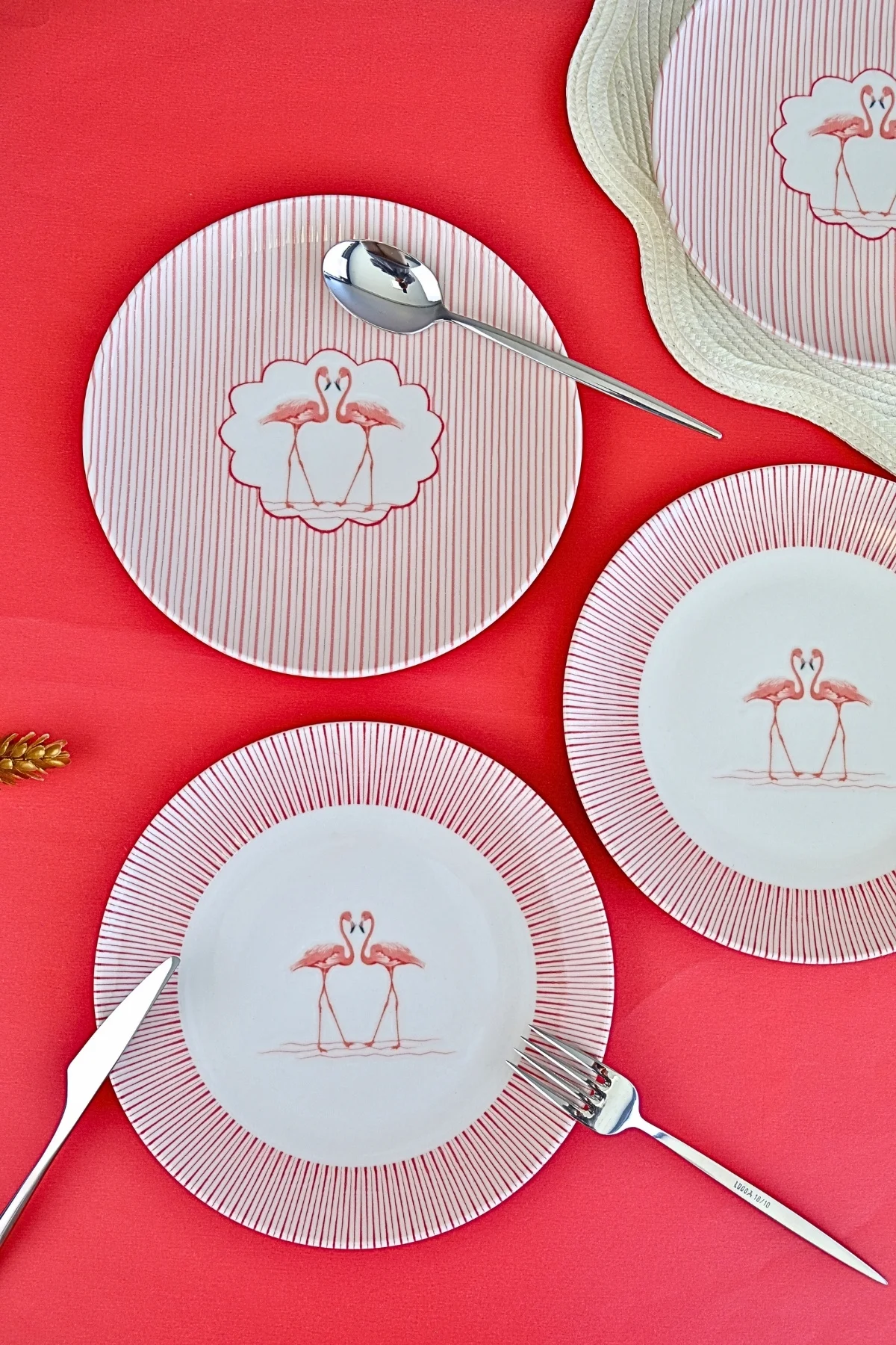Tabak Evi Porselen Flamingo Tuval Pasta Takımı 20cm 4 Kişilik 4 Parça Tvl4ptprs1158 - tabakevi Görsel 6