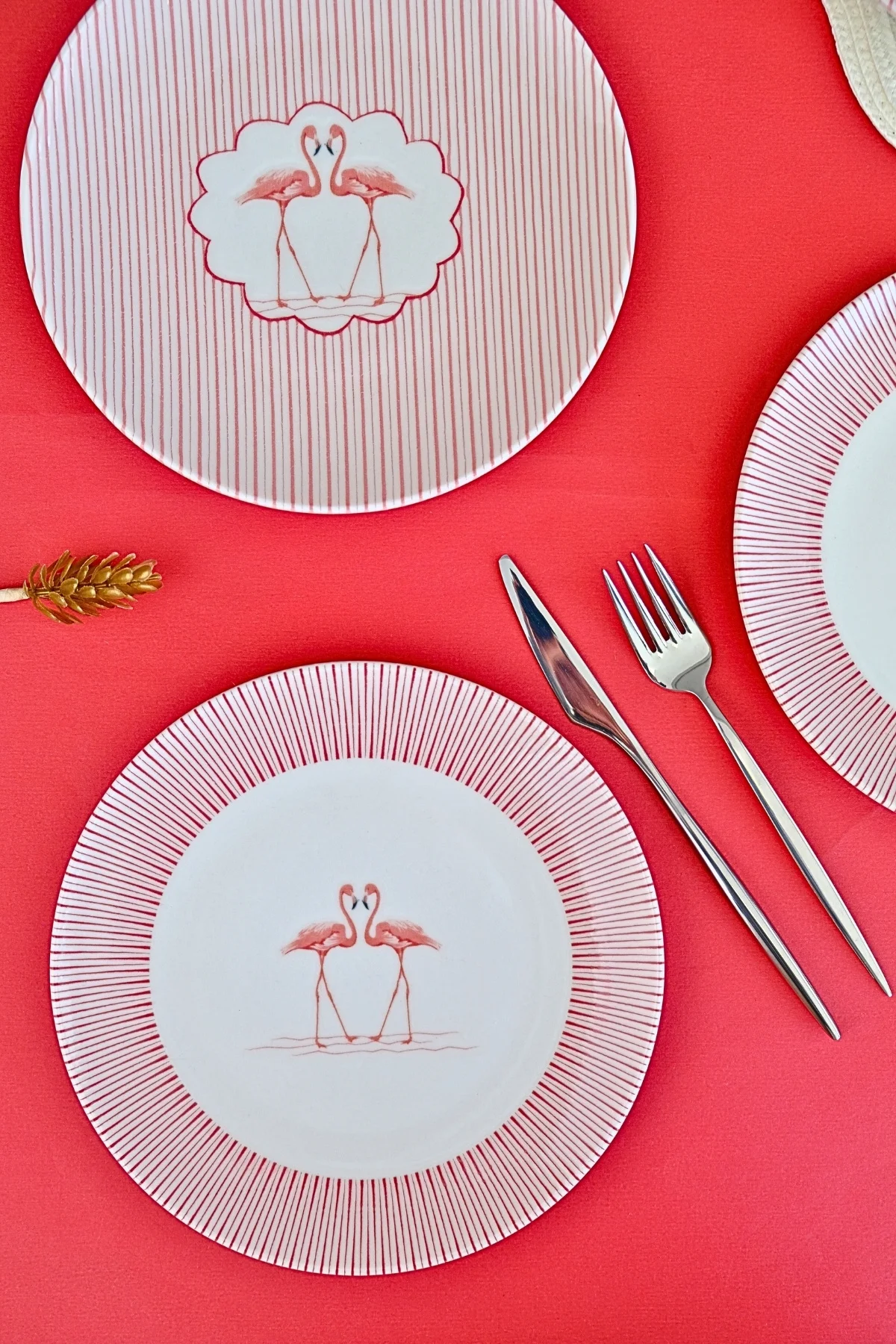 Tabak Evi Porselen Flamingo Tuval Pasta Takımı 20cm 4 Kişilik 4 Parça Tvl4ptprs1158 - tabakevi Görsel 4