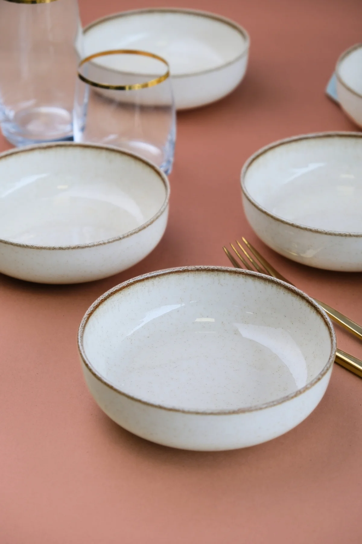 Moderna Çukur Tabak Tarçın 20cm 4 lü - Kütahya Porselen Görsel 2