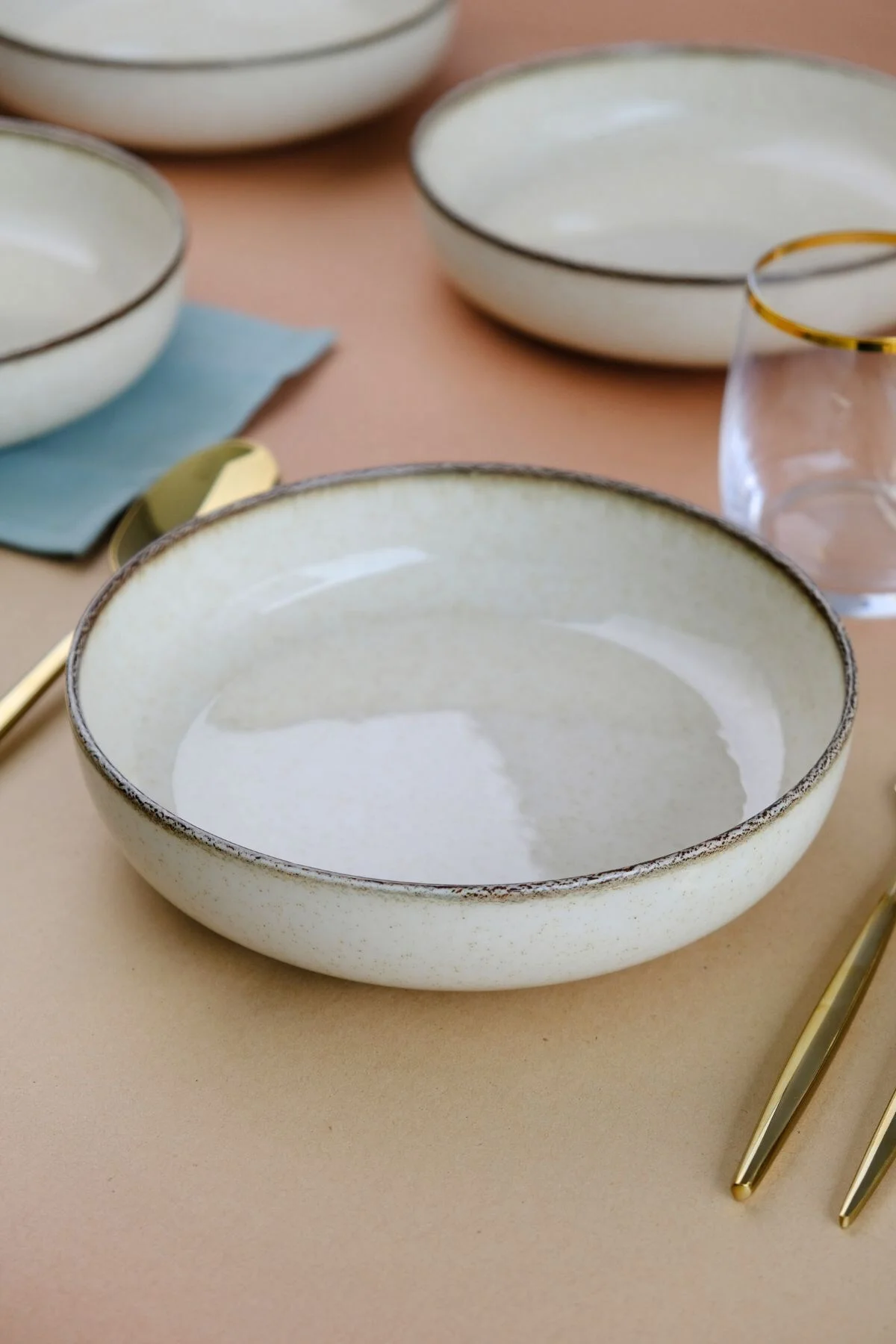 Moderna Çukur Tabak Tarçın 20cm 6 lı - Kütahya Porselen Görsel 2