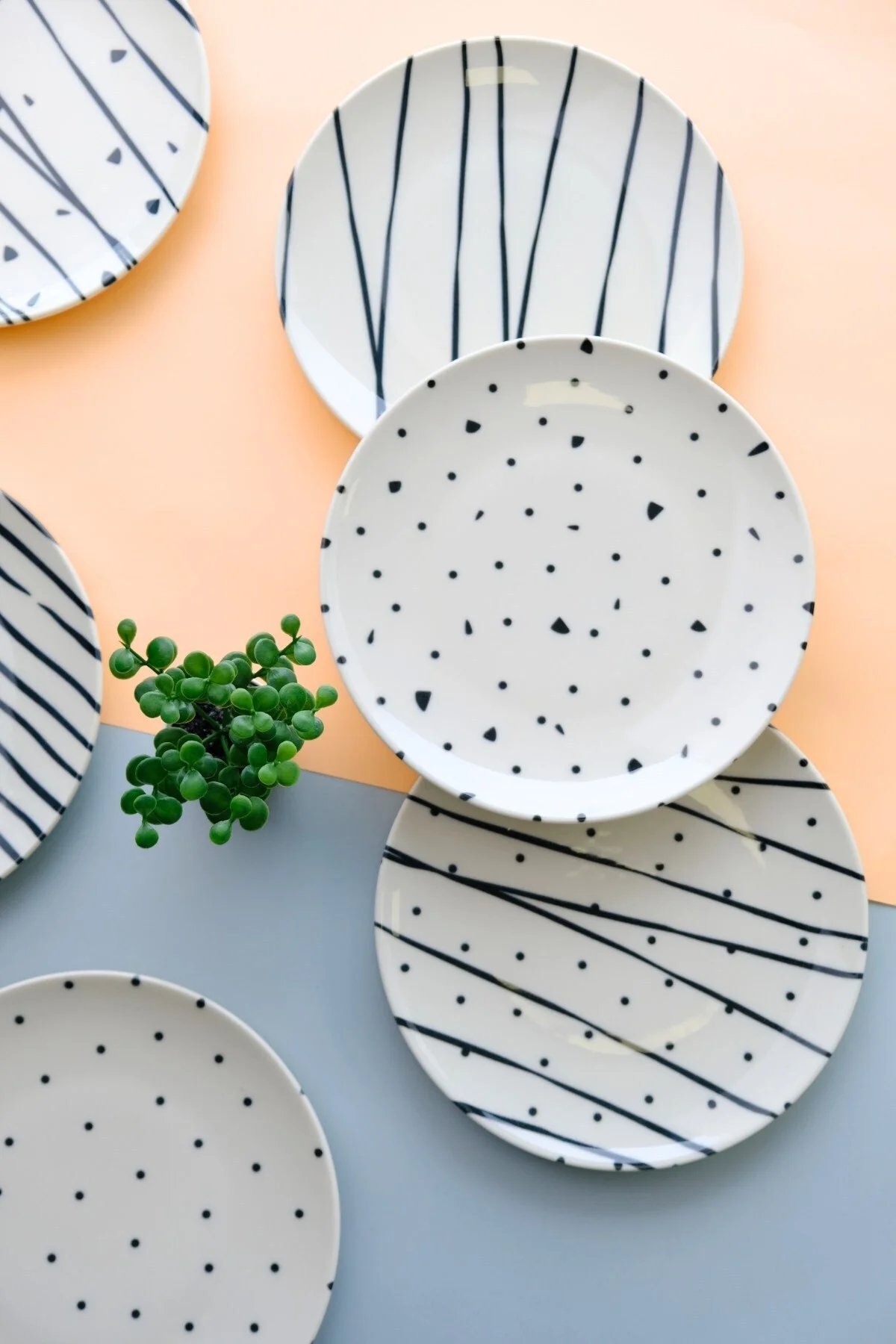 TABAK EVİ Porselen Dash Pasta Tabağı 20cm 6 Kişilik 6 Parça TVL6PTPRS1108 - tabakevi Görsel 6