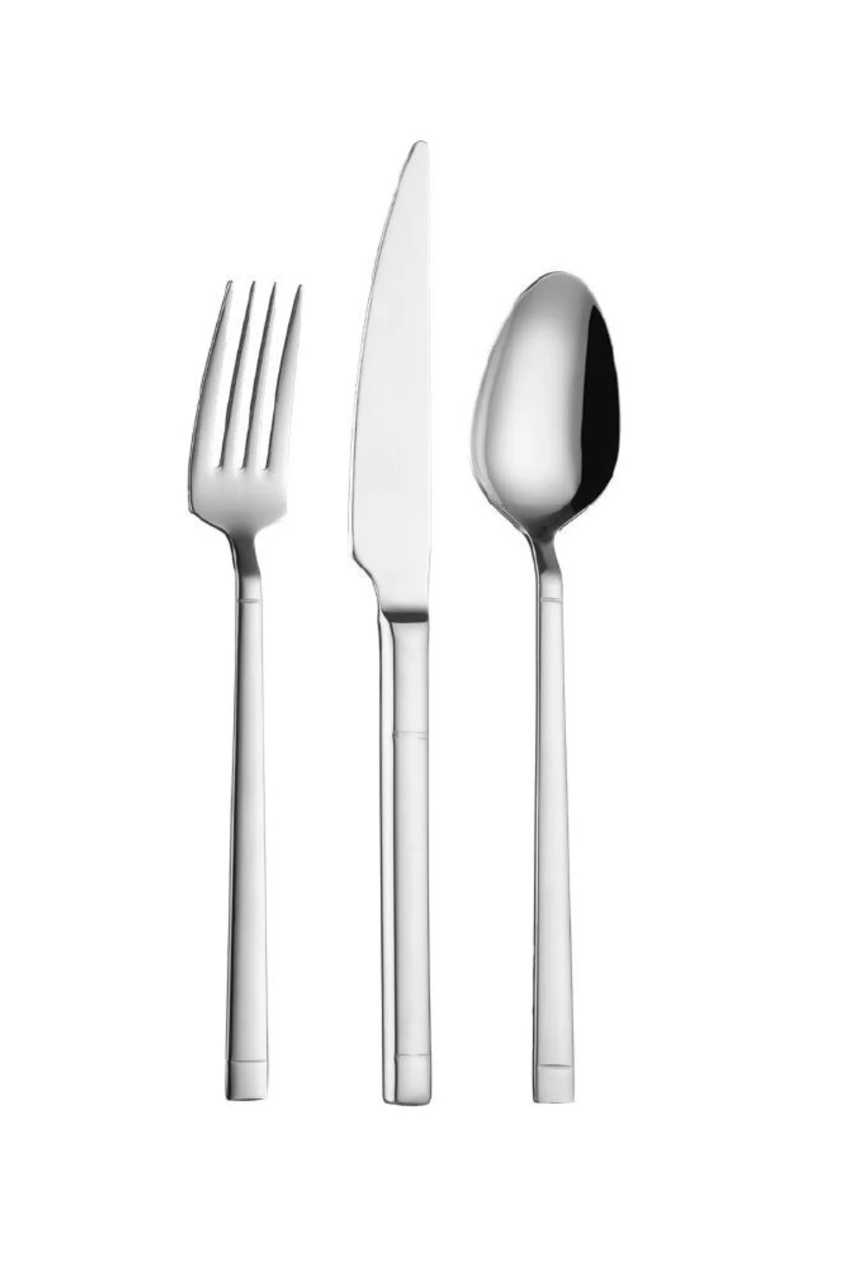 Sıla Yemek Çatal Kaşık Bıçak Takımı 18/10 Paslanmaz Çelik 6 Kişilik 18 Parça - Lugga Görsel 2