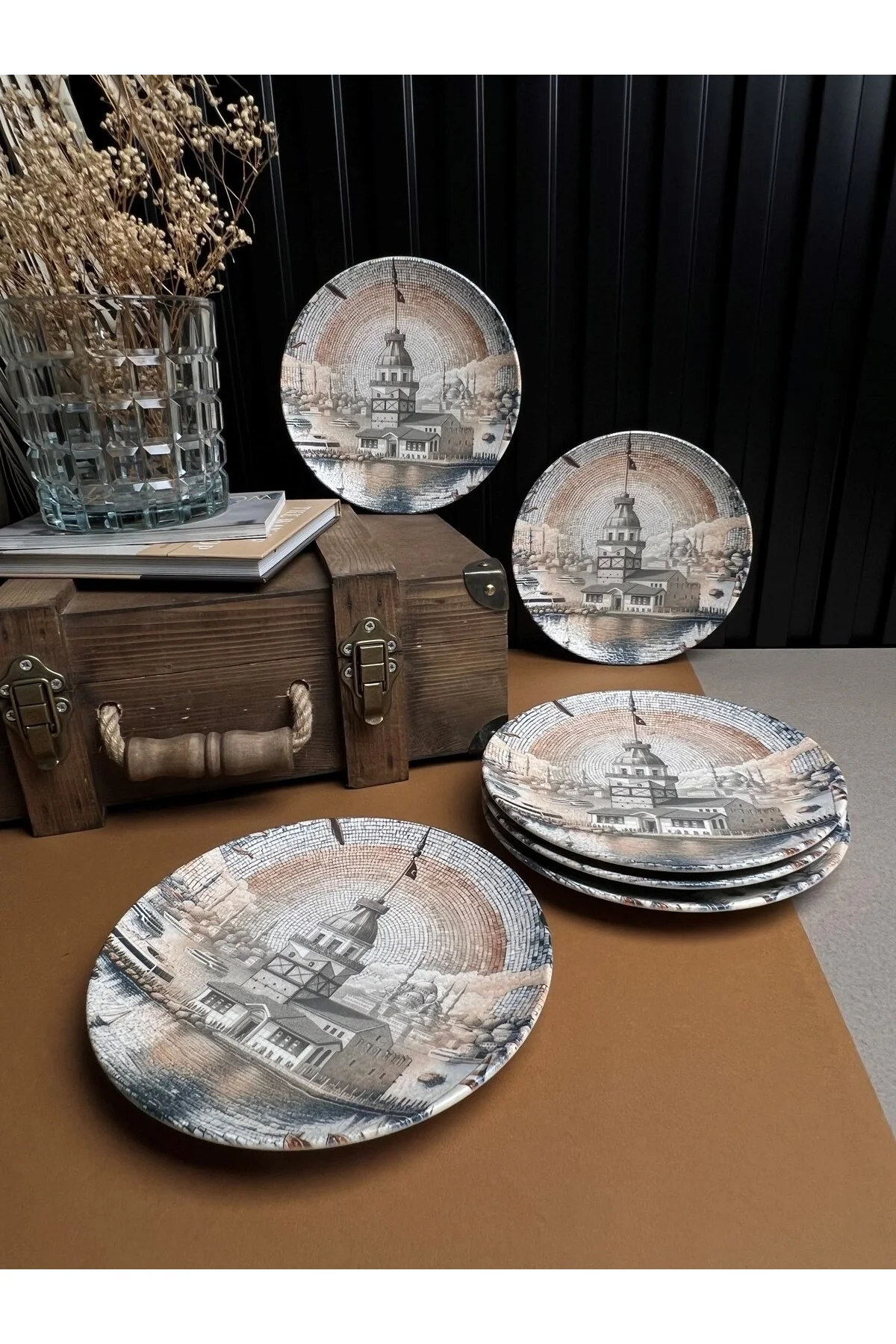 TABAK EVİ Maiden Chic Porselen Pasta Tabağı 21cm 6 Kişilik 6 Parça - tabakevi Görsel 3