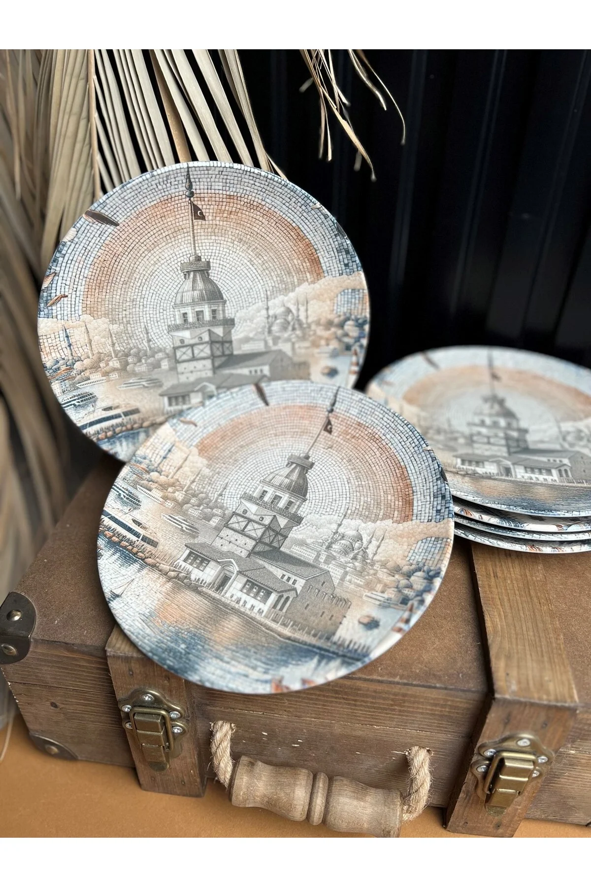 TABAK EVİ Maiden Chic Porselen Pasta Tabağı 21cm 6 Kişilik 6 Parça - tabakevi Görsel 6