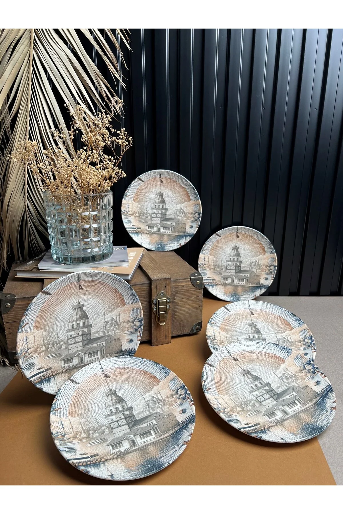 TABAK EVİ Maiden Chic Porselen Pasta Tabağı 21cm 6 Kişilik 6 Parça