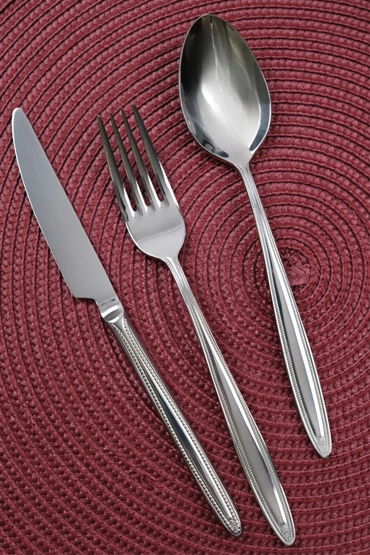 Sare Yemek Çatal Kaşık Bıçak Takımı 18/10 Paslanmaz Çelik 6 Kişilik 18 Parça - Lugga Görsel 3