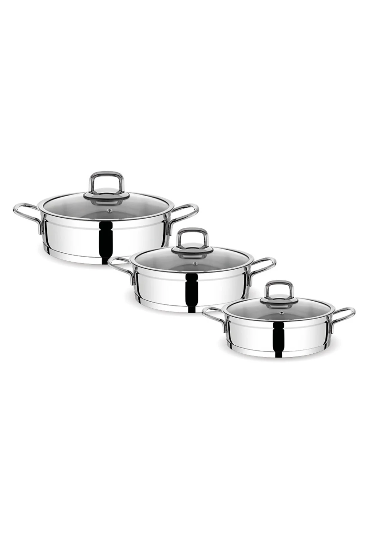Silindir 6 Parça Çelik Omlet Set Metal 5009