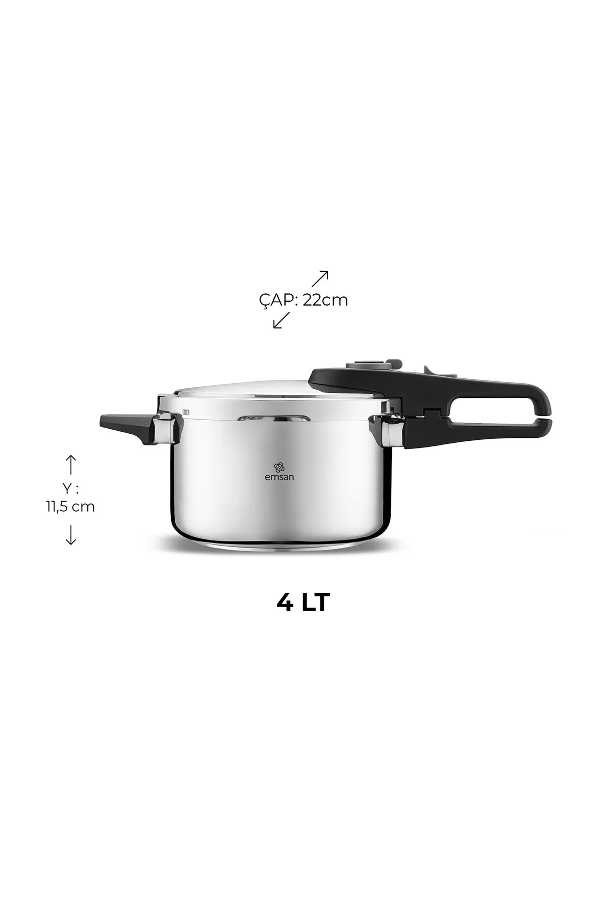 Fast Cooker Çift Emniyetli Düdüklü Tencere 4+6 Lt - Emsan Görsel 6