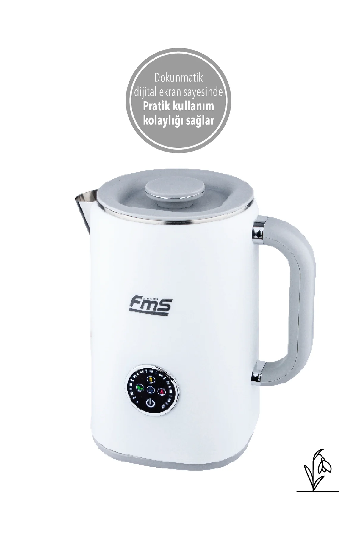 Life Pro Kettle E4001 | 1.7 Litre | Dokunmatik Ekran | | 1500W Hızlı Kaynama | Çelik Rezistans - FMS Görsel 2