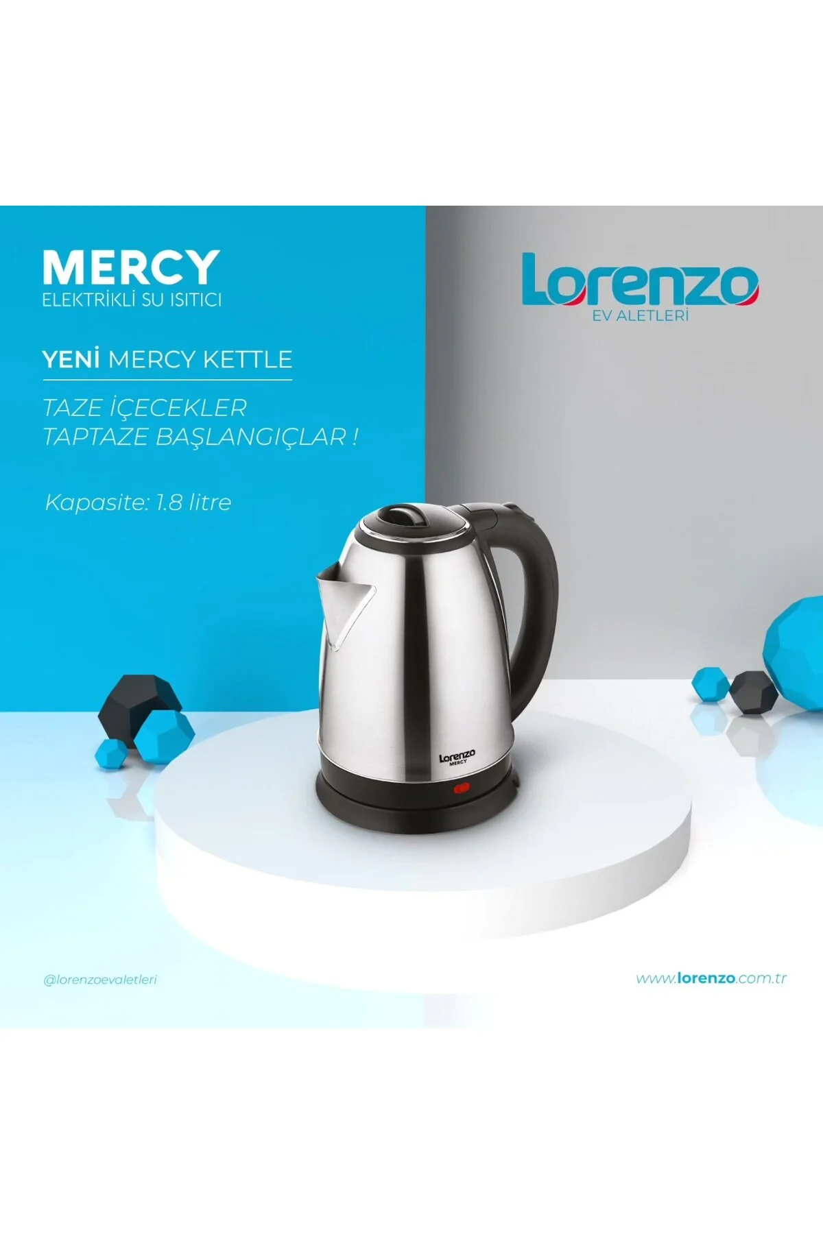 Mercy 1,8 L Çelik Kettle - Lorenzo Görsel 2