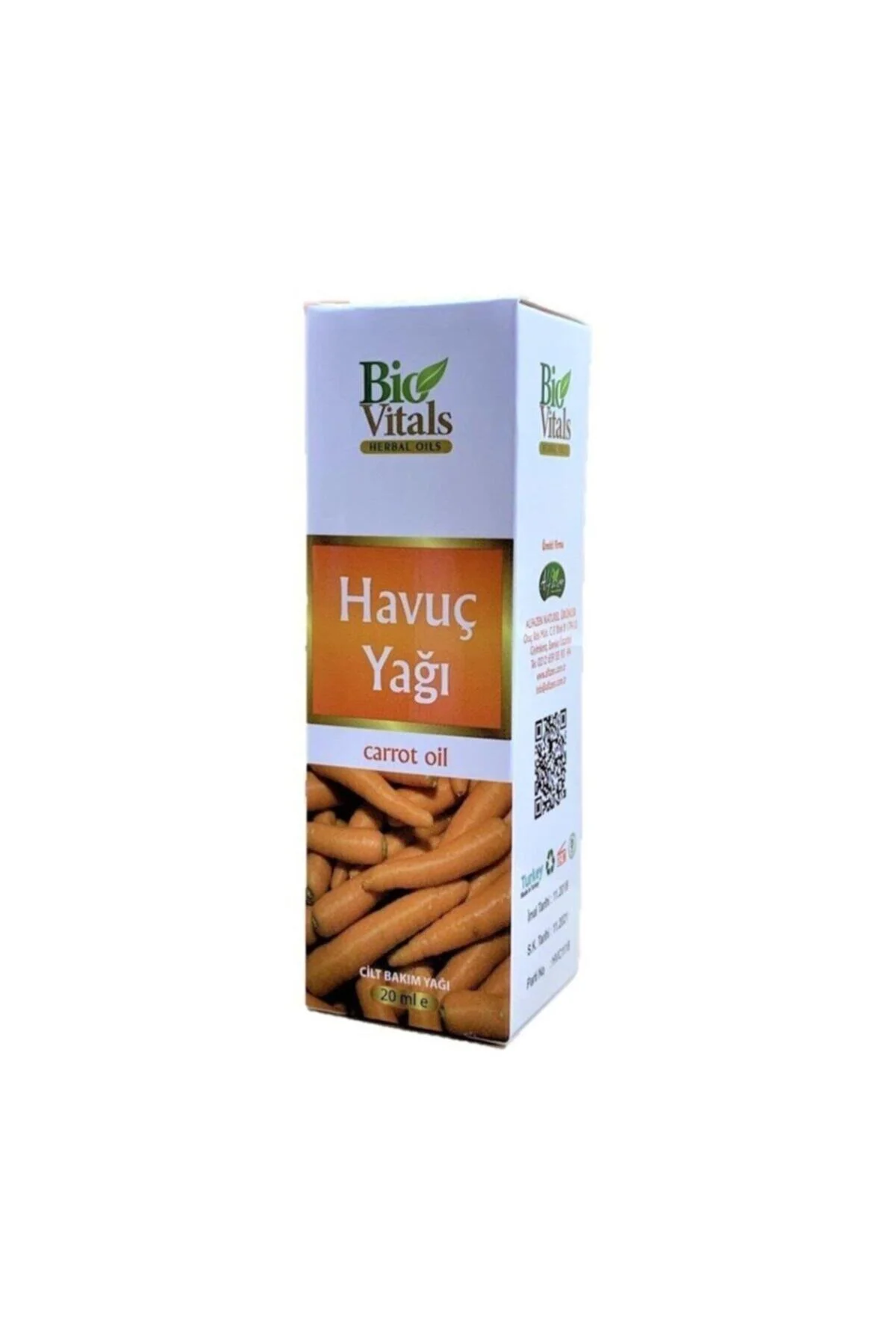 Bio Vitals Havuç Cilt Bakım Yağı 20ml