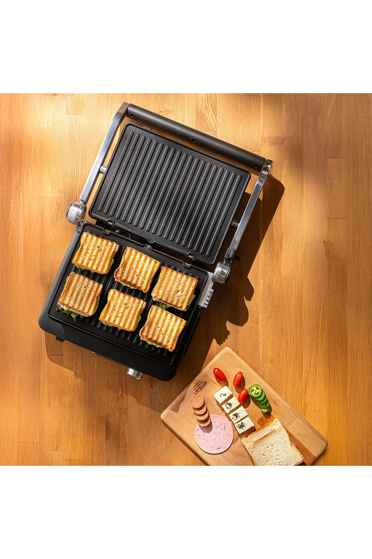 Grillmaster Inox Döküm Izgara ve Tost Makinesi 6 Dilim Kapasiteli - Emsan Görsel 2