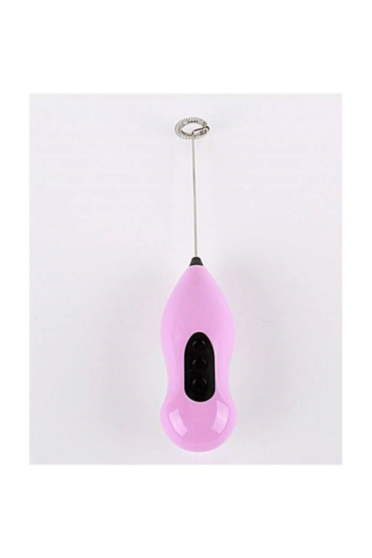 Pilli Mini Mixer Kahve Süt Köpürtücü Karıştırıcı Cappucino Mixer Pembe