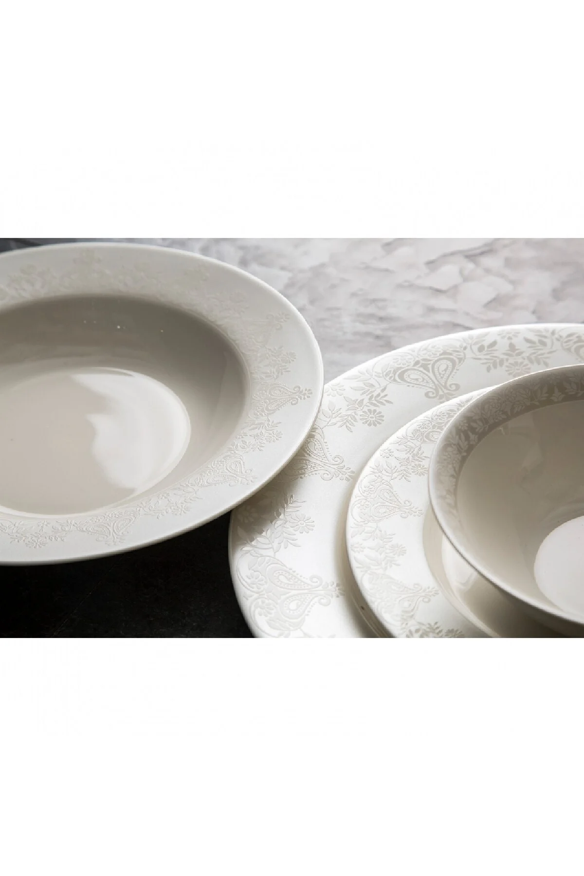 New Bone Yeni Anderson 60 Parça 12 Kişilik Yemek Takımı - Emsan Görsel 4