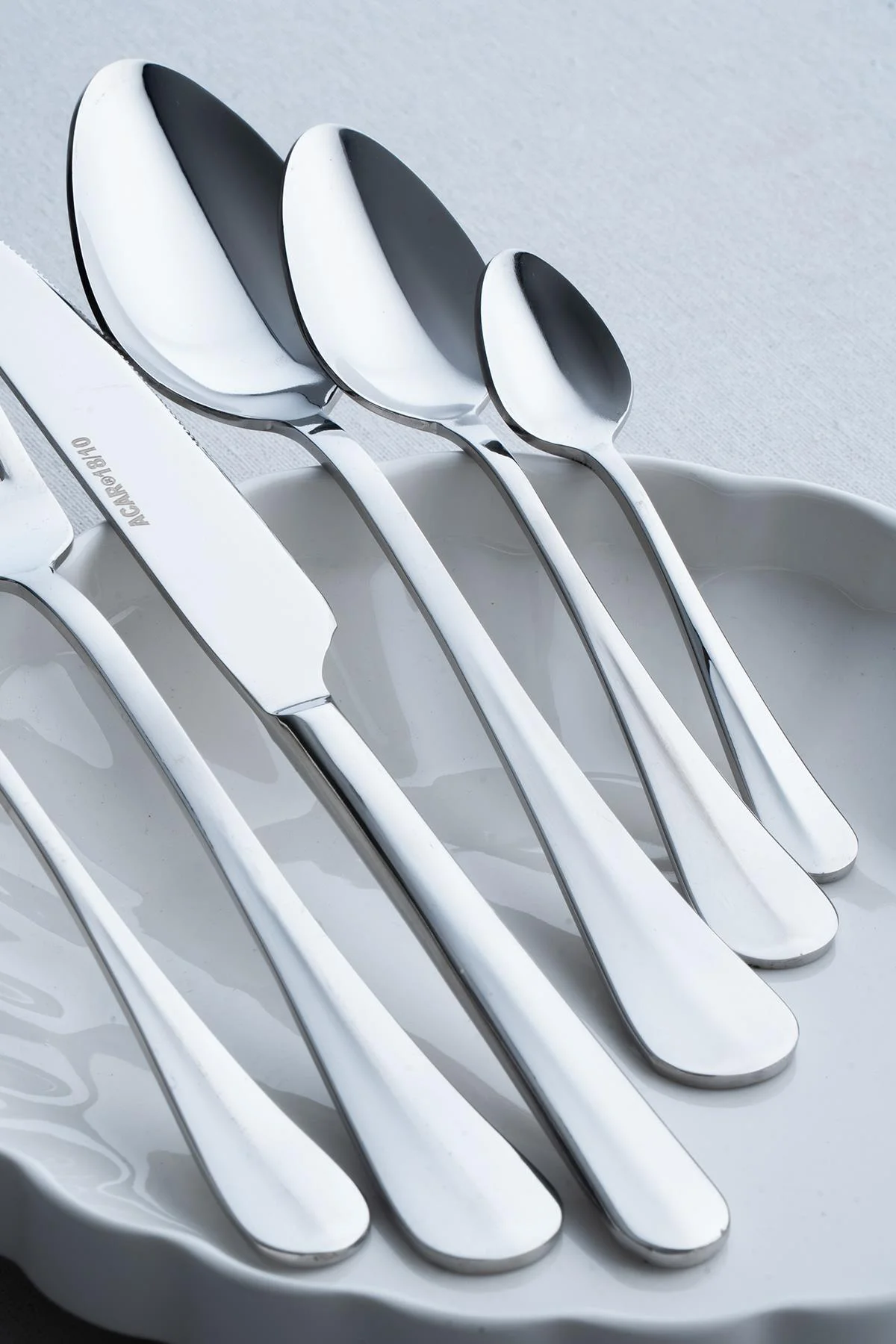 Perlie 12 Kişilik 72 Parça Silver Çatal Kaşık Bıçak Takımı - ACAR Görsel 2