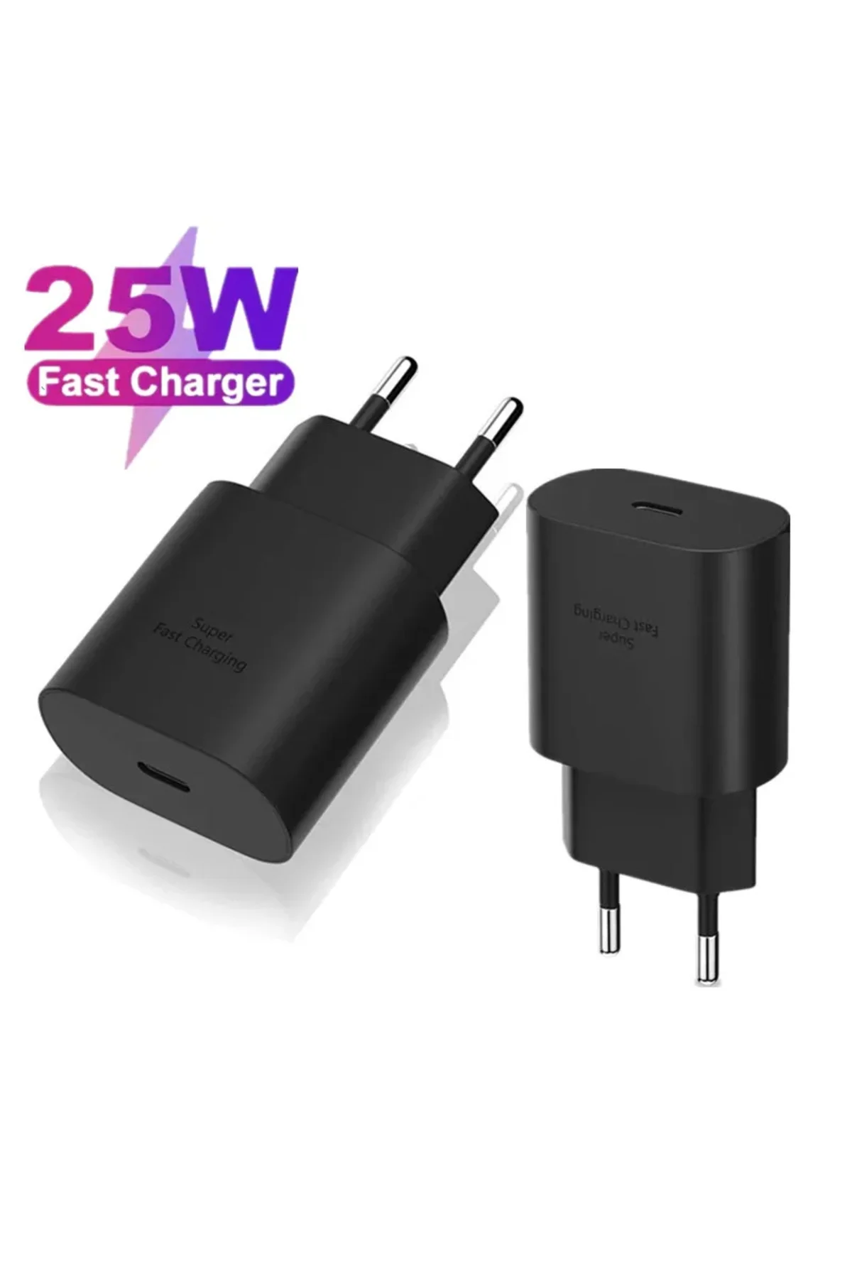 25 W QC 3.0 hızlı Charging Tüm Modellerle Uyumlu Pd Type C Turbo Hızlı Şarj Aleti Sadece Başlık Priz - pazariz Görsel 4