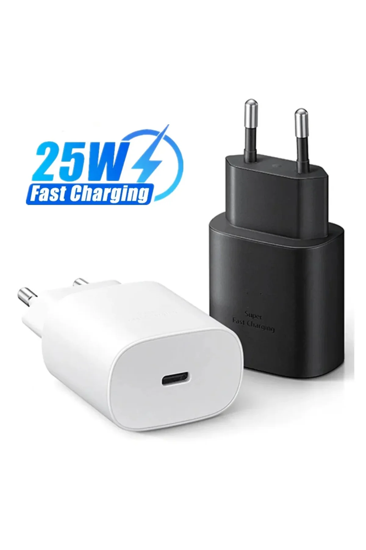 25 W QC 3.0 hızlı Charging Tüm Modellerle Uyumlu Pd Type C Turbo Hızlı Şarj Aleti Sadece Başlık Priz - pazariz Görsel 2