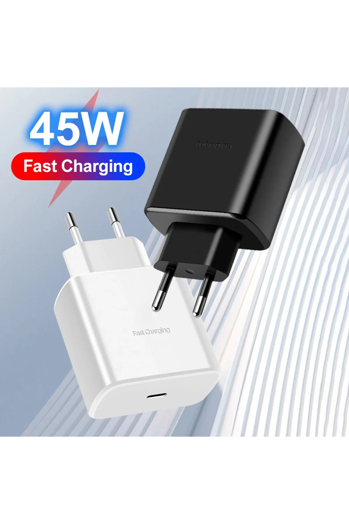45 W QC 3.0 hızlı Charging Tüm Modellerle Uyumlu Pd Type C Turbo Hızlı Şarj Aleti Sadece Başlık Priz - pazariz Görsel 2
