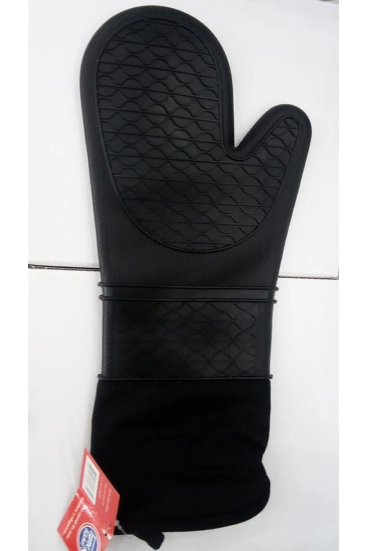 Büyük Boy Siyah Silikon 38 cm Fırın Eldiveni