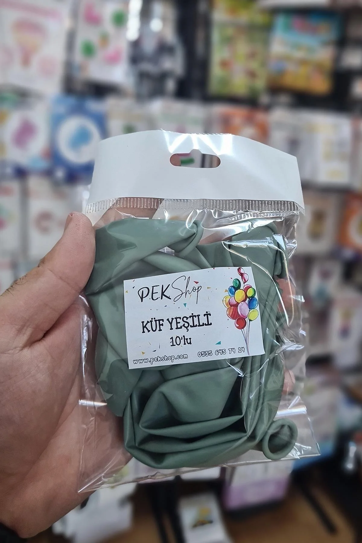 Küf Yeşili Balon 10 Adet - 12 Inc 30 Cm Parti Balonu - pazariz Görsel 3