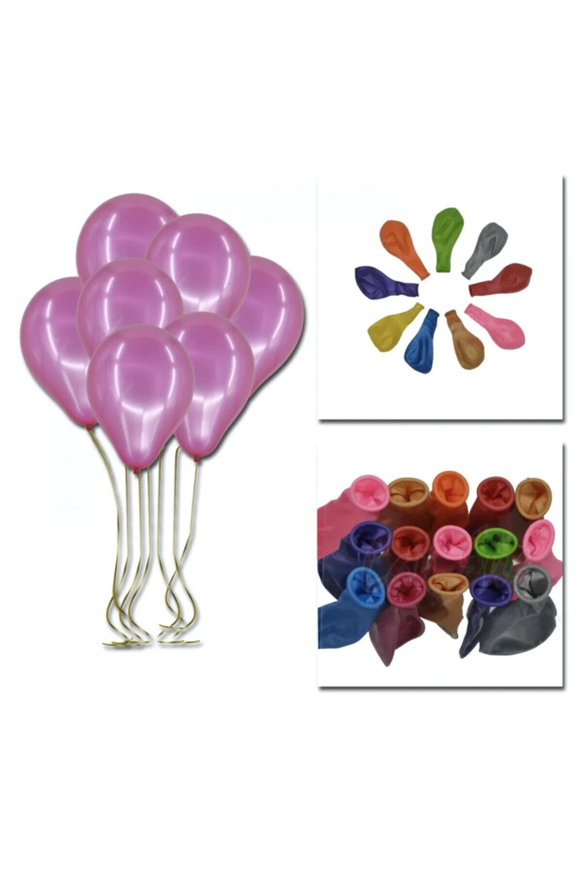 100lü Lateks Pastel Balon Fuşya 12inç - pazariz Görsel 3