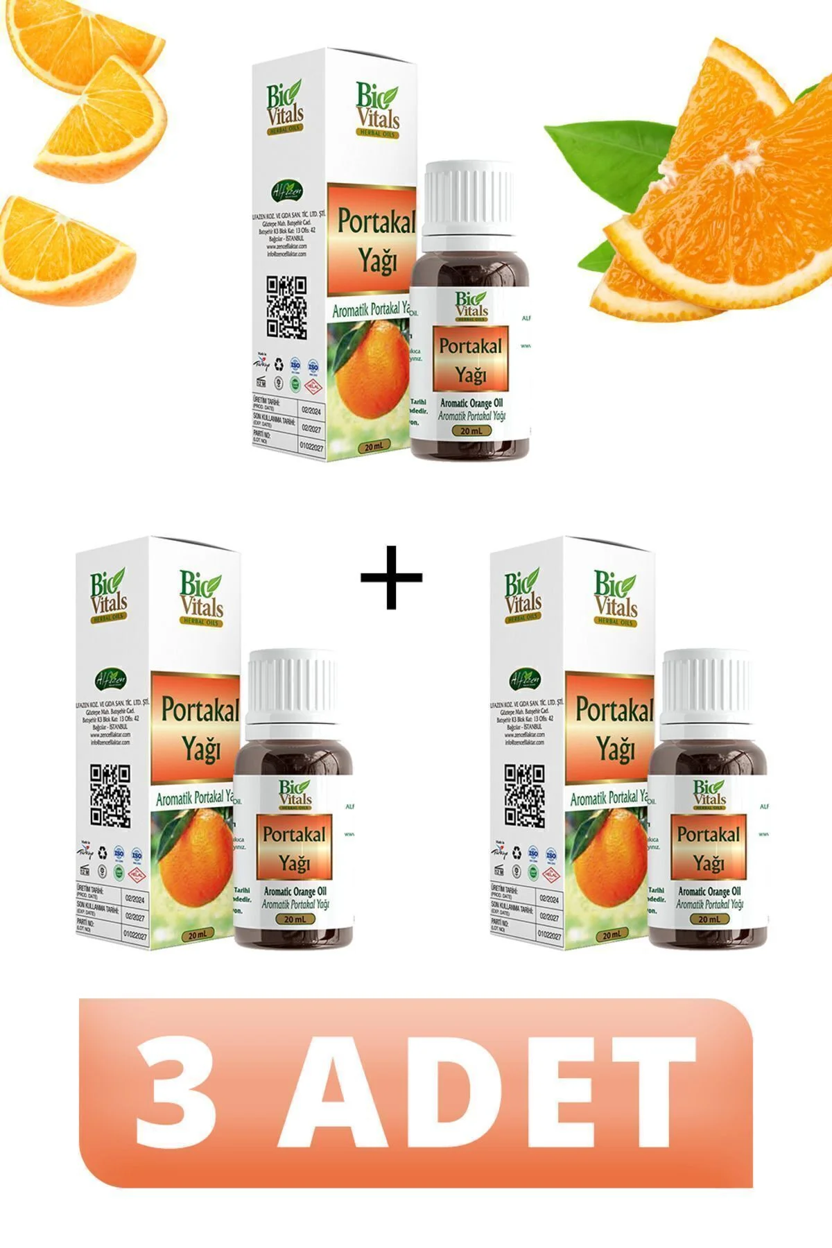 Portakal Yağı 20 ml 3 ADET