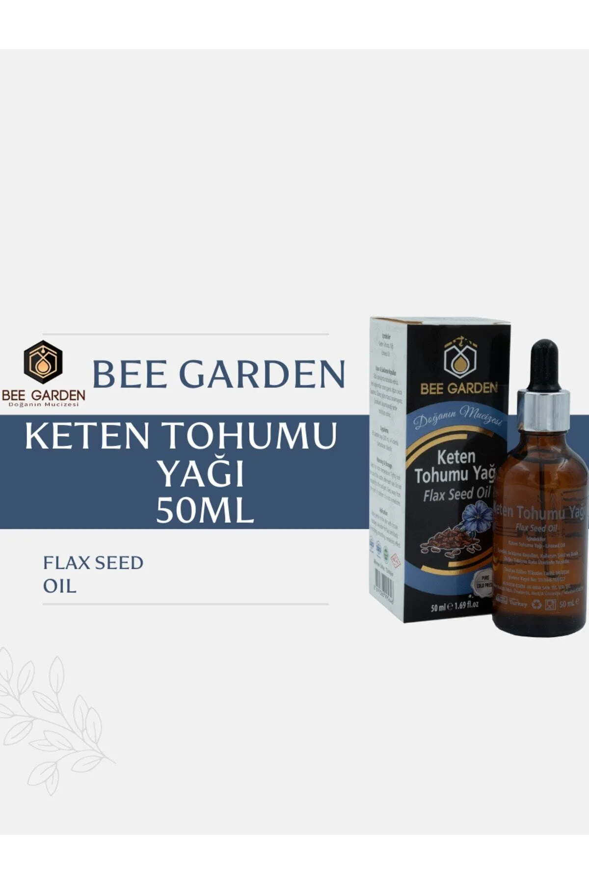 Saçları Nemlendirmeye Hızlı Uzamasına Yardımcı Orijinal Saf Keten Tohumu Yağı 50 Ml