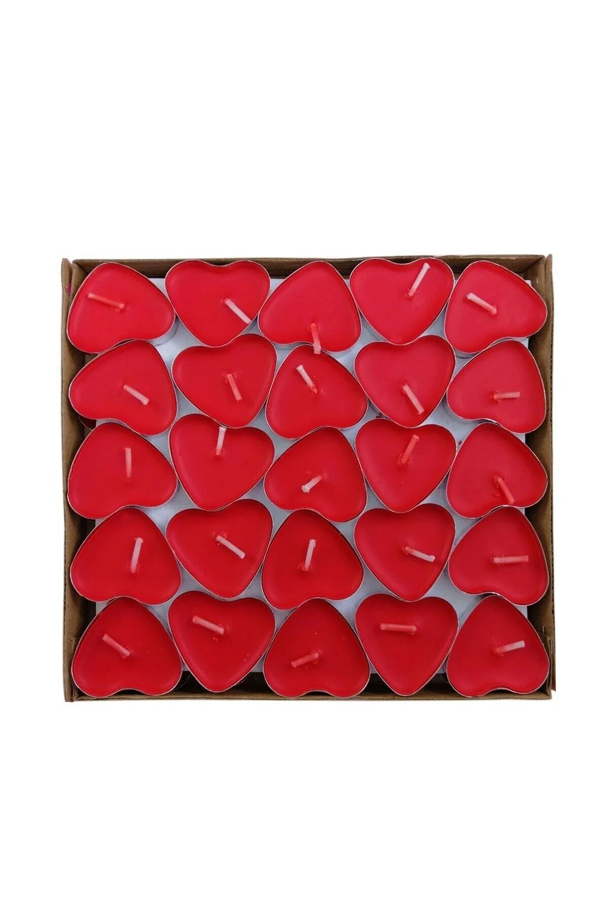 Kırmızı Kalpli Tealight Mum 10'lu - pazariz Görsel 3