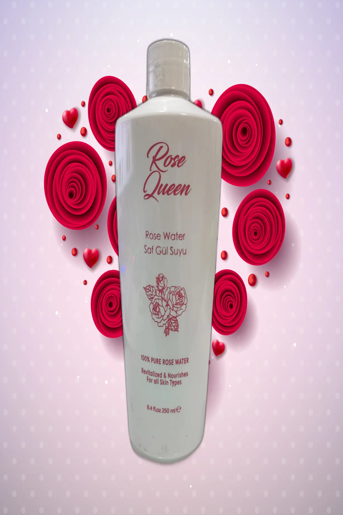 Saf Gül Suyu %100 Gül Rosense Doğal Katkısız Saf 250 ML