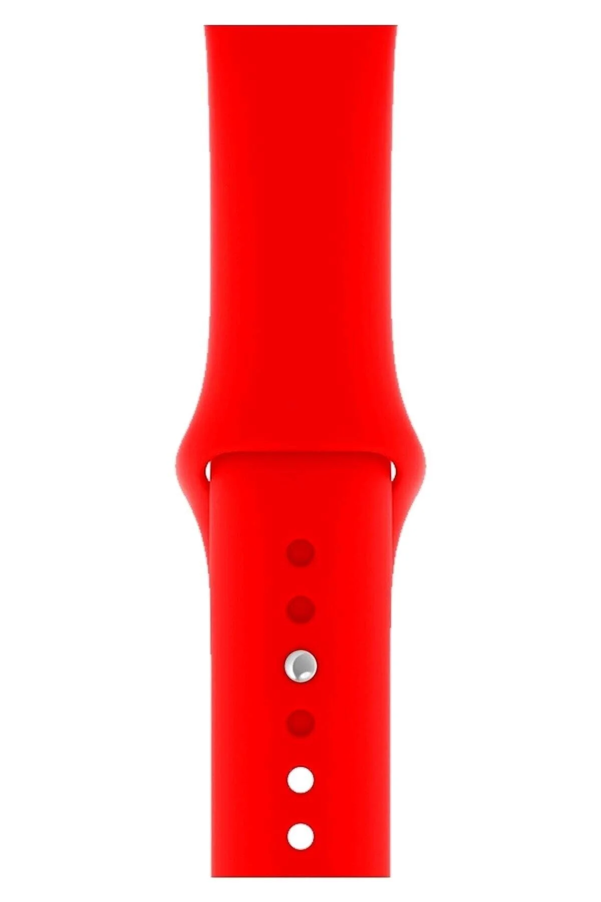 Apple Watch Uyumlu 3 4 5 6 7 8 Se Delikli 42 44 45mm Kordon Kayış Bileklik Klasik Silikon