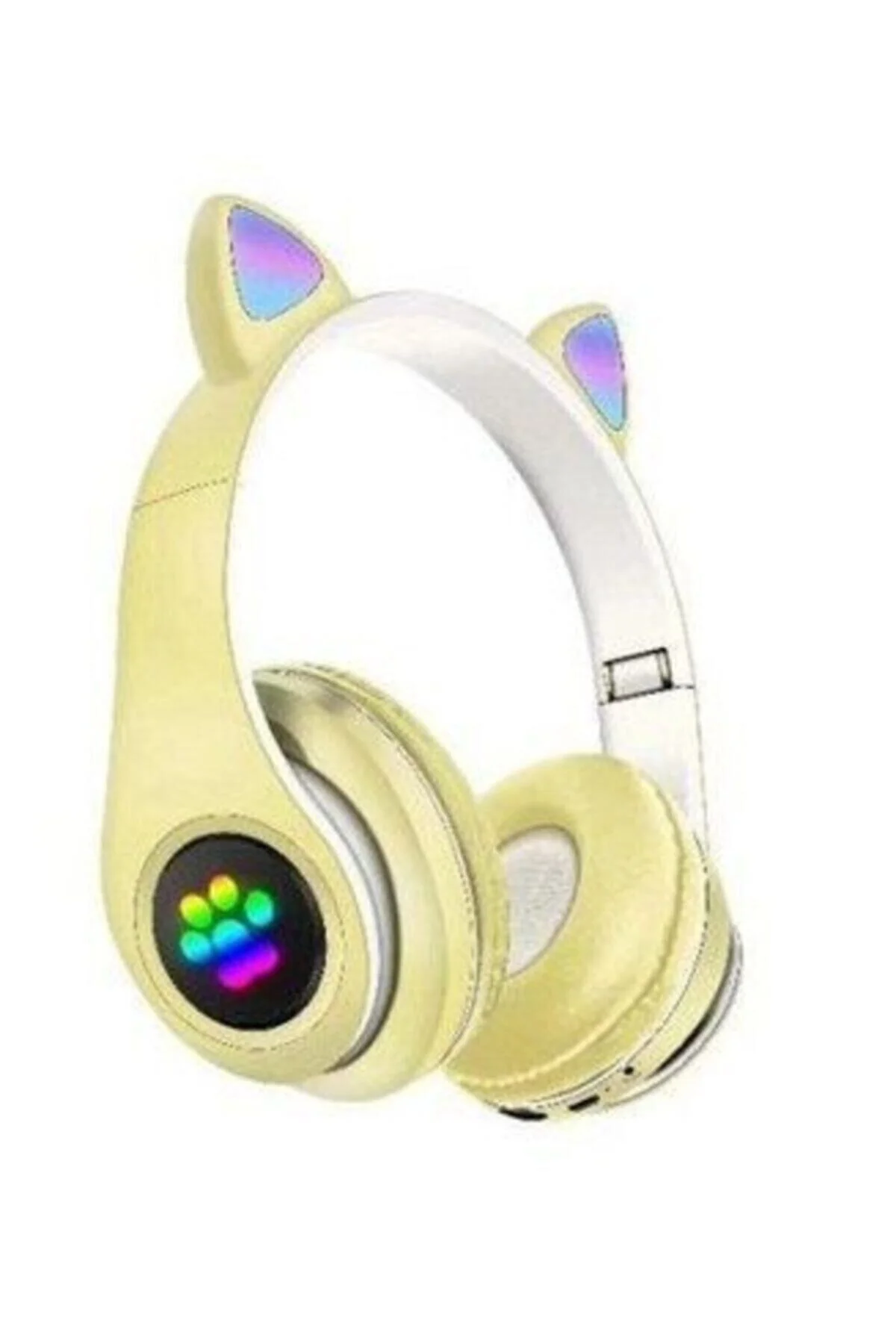 Rgb Işıklı Kedi Kulak Kulaküstü Bluetooth Kulaklık