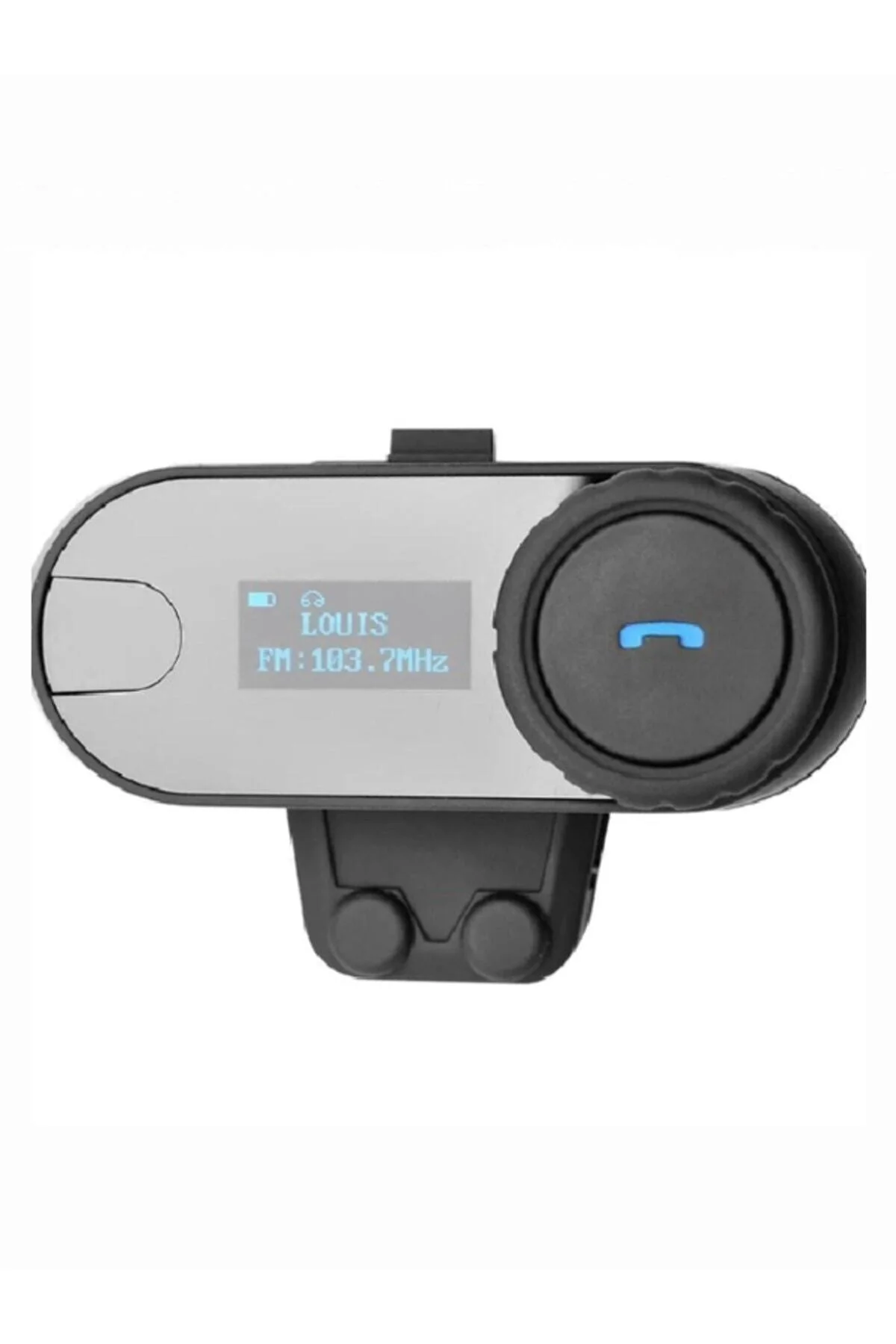 1km Telsiz Intercom Motosiklet Bluetooth Su Geçirmez Kask Kulaklık Lcd-ekran Fm-radyo
