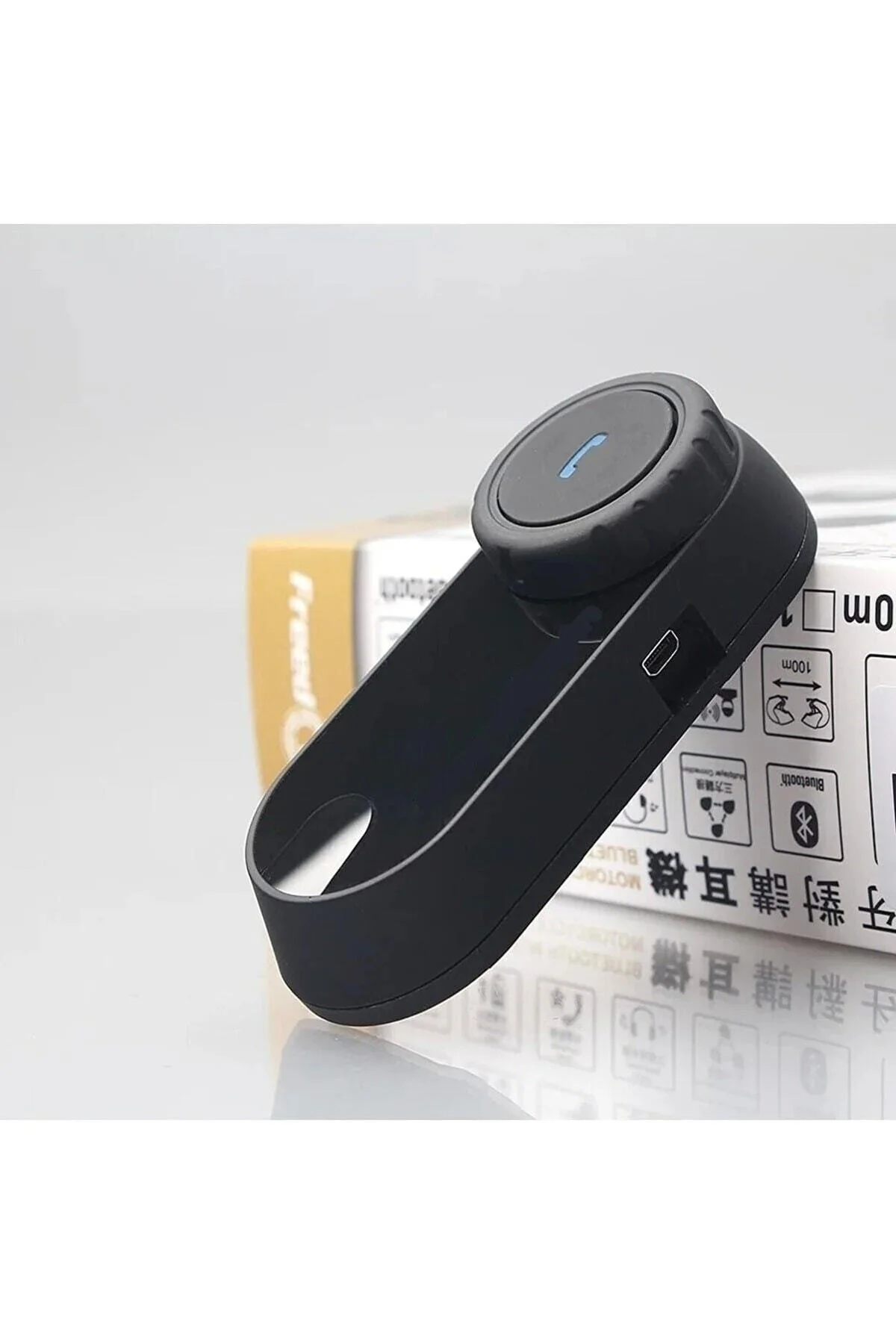 1km Telsiz Intercom Motosiklet Bluetooth Su Geçirmez Kask Kulaklık Lcd-ekran Fm-radyo - pazariz Görsel 6