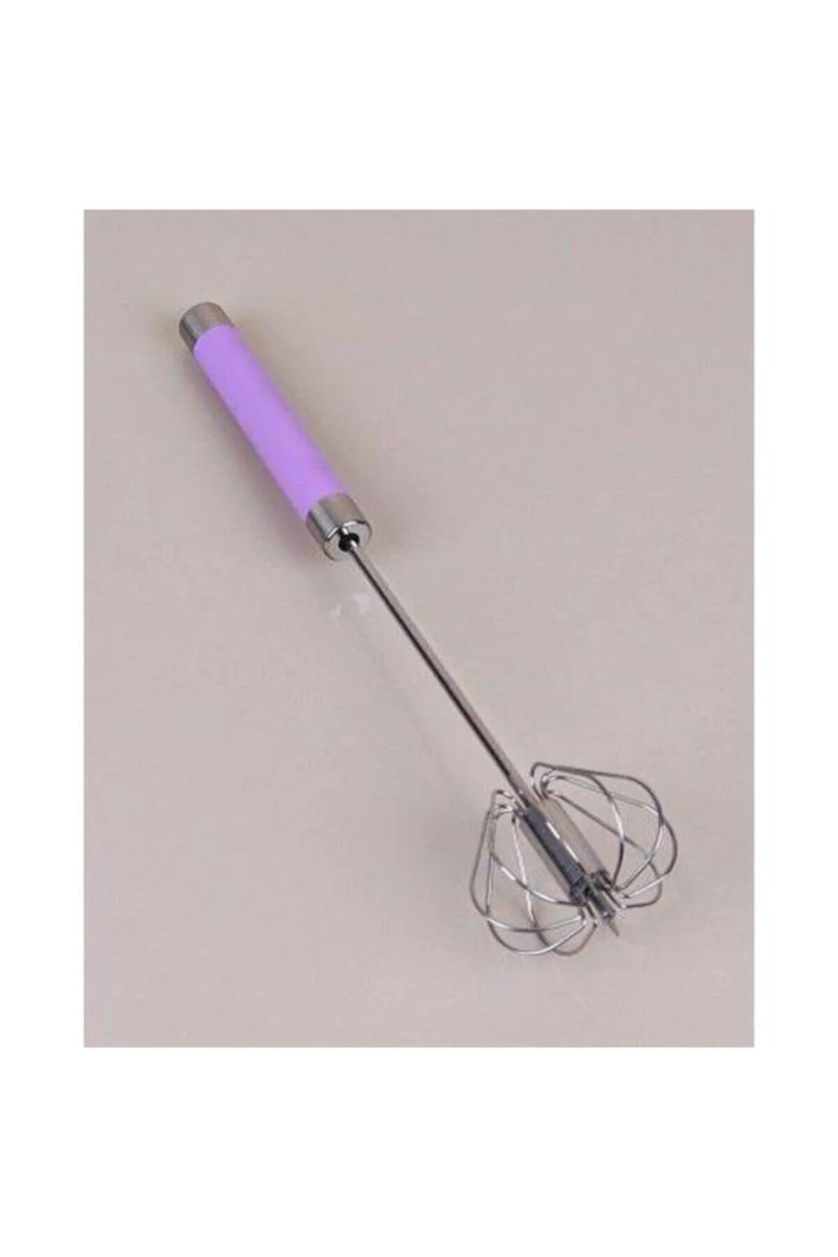 Metal Mikser Çırpıcı 30 Cm Karıştırıcı Bas Çek Çırp Mor - pazariz Görsel 2