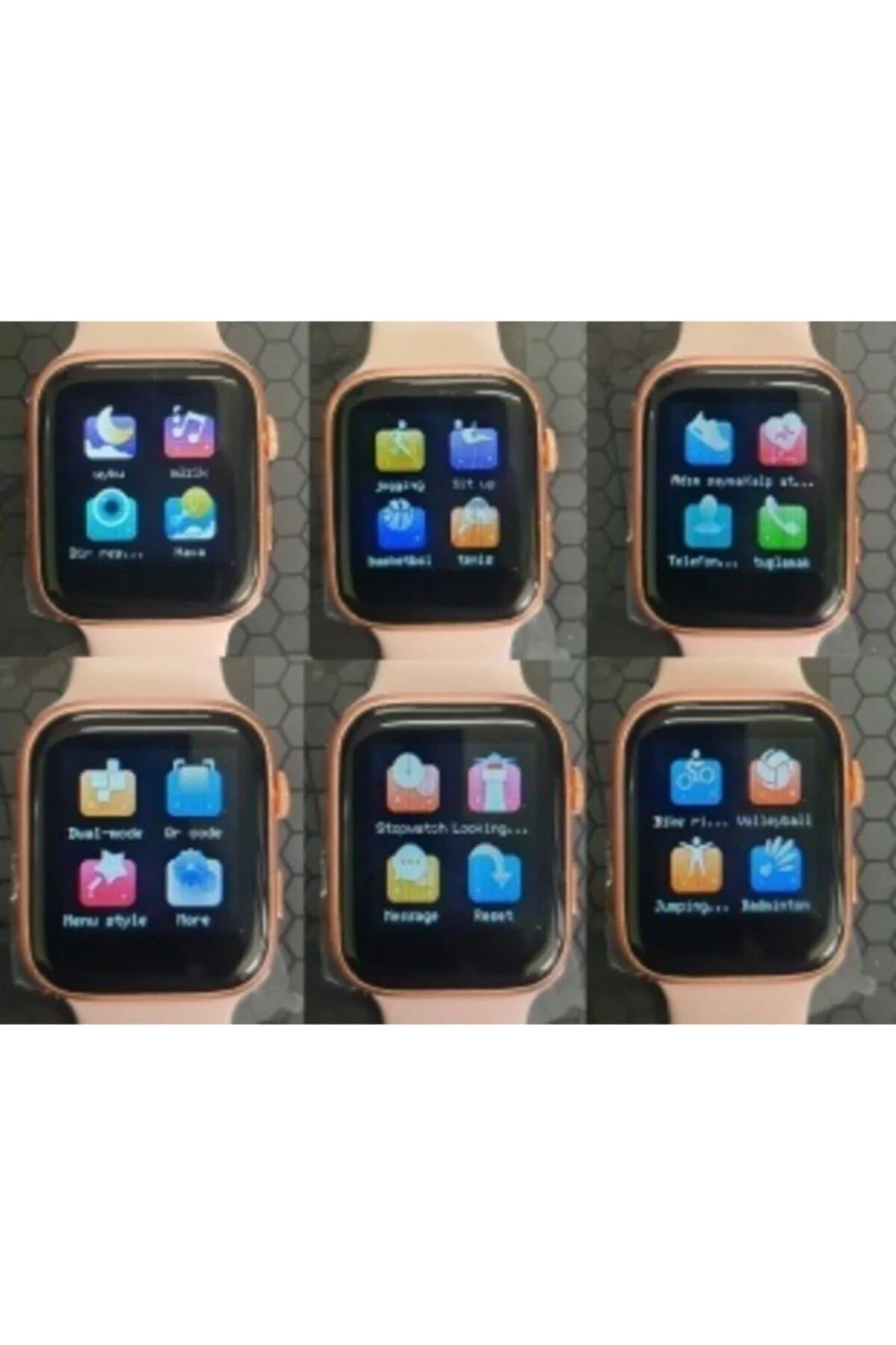 T500 Akıllı Saat Ios/android Uyumlu Samrt Watch Pembe - pazariz Görsel 5