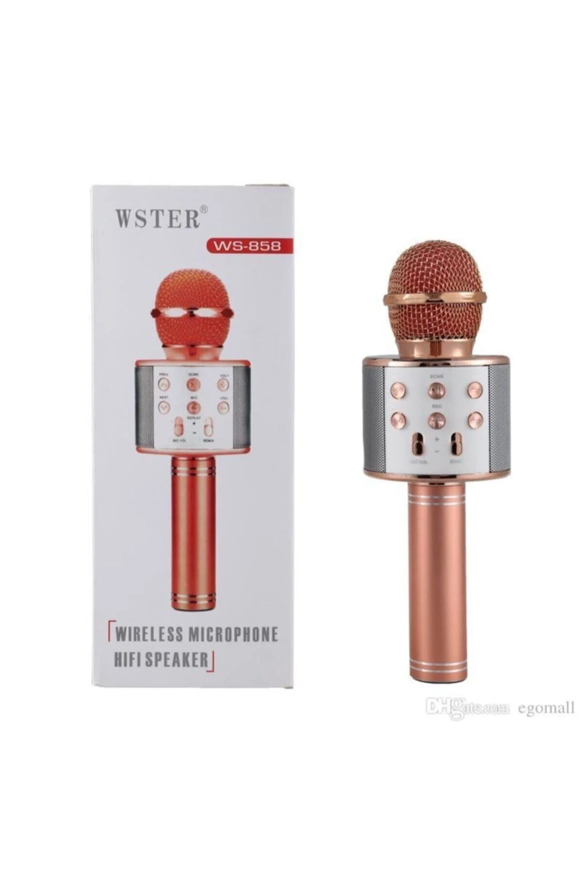 Karaoke Bluetooth Mikrofon Wster Ws-858 Usb Ses Değiştir