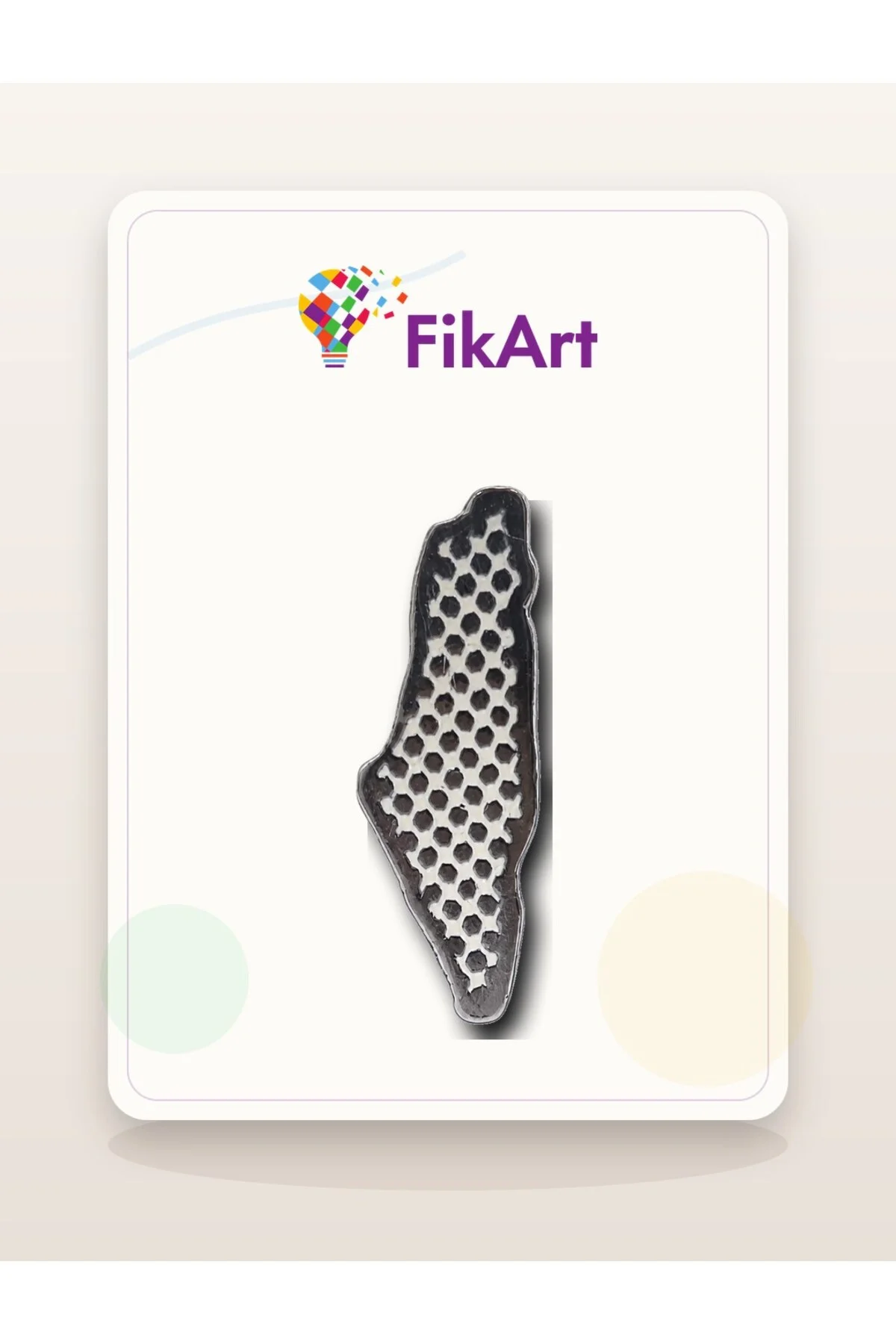 Gümüş Kefiye Filistin Haritası Broş