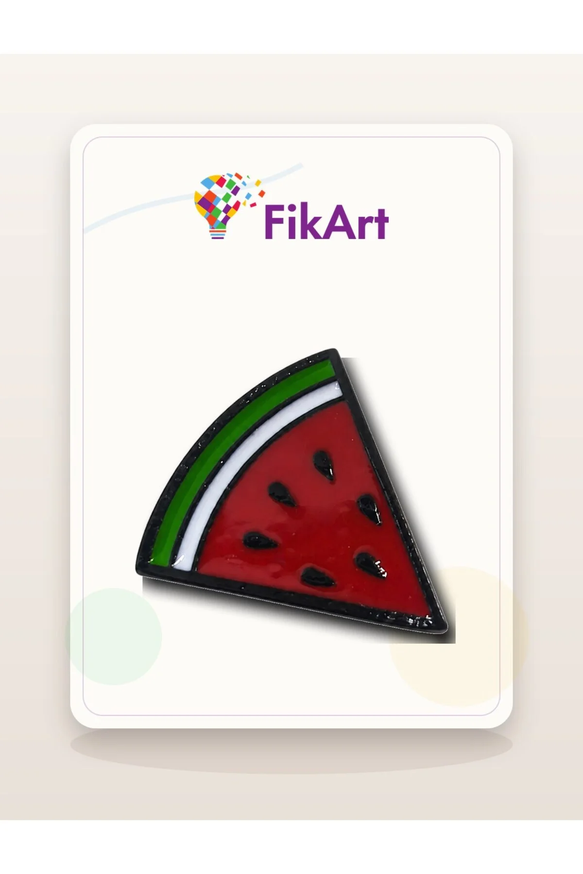 Filistin Karpuzu Üçgen Broş