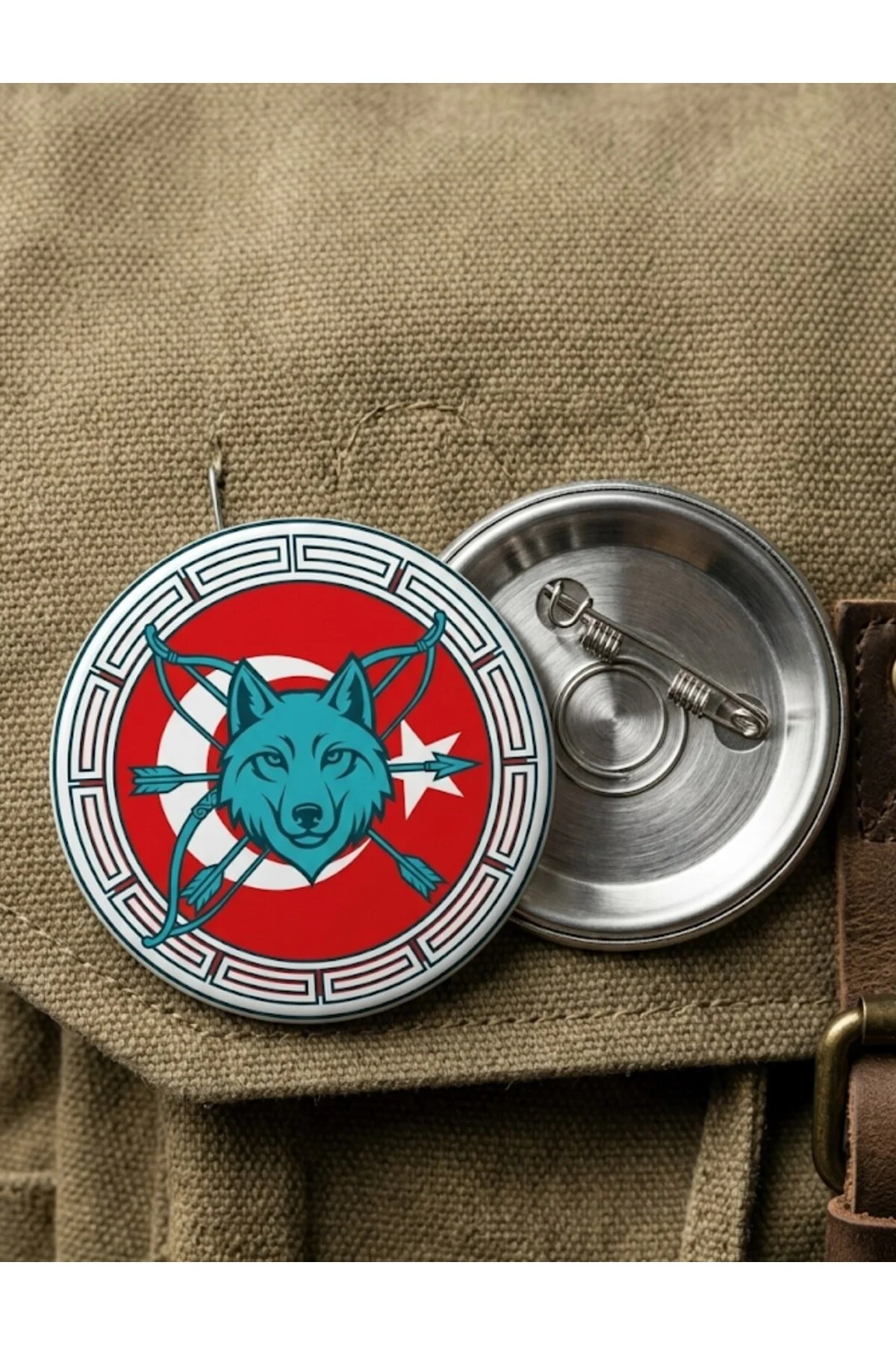 Şanlı Türk Bayrağı ve Vatansever Özel Koleksiyonu 5'li Paket 58mm Buton Rozeti Seti - Fikart Görsel 4