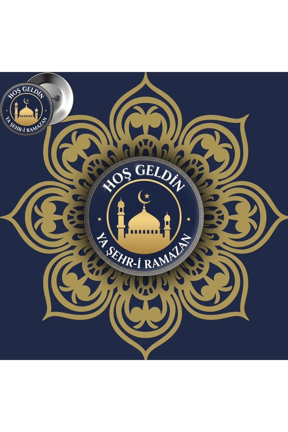 Hoş Geldin Ya Şehr-i Ramazan Buton Rozet - Ramazan Karşılama Hediyesi - İslami Rozet - Fikart Görsel 2