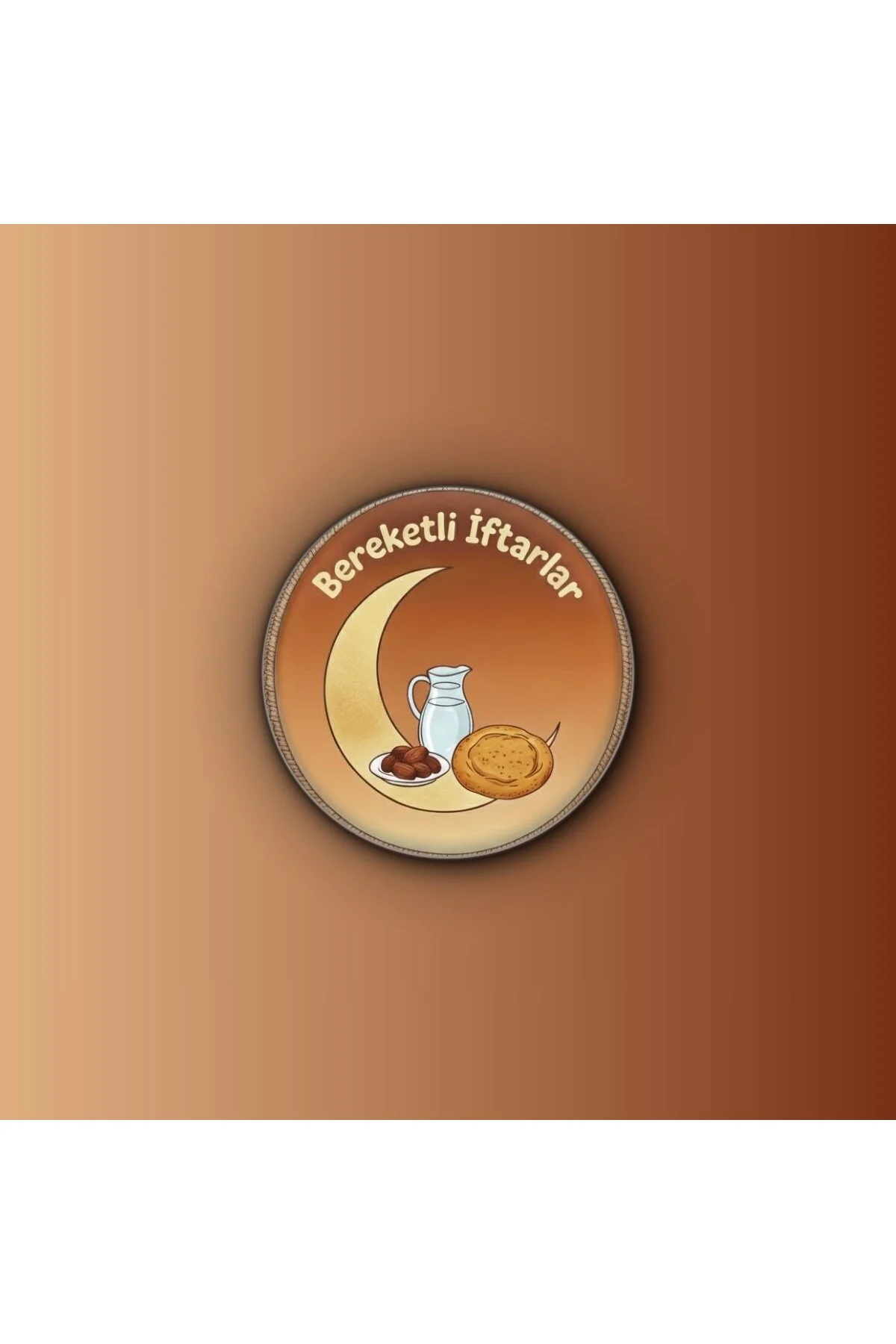 Bereketli İftarlar Buton Rozet - Ramazan Sofrası Hediyesi - İftar Daveti ve Organizasyon Rozeti