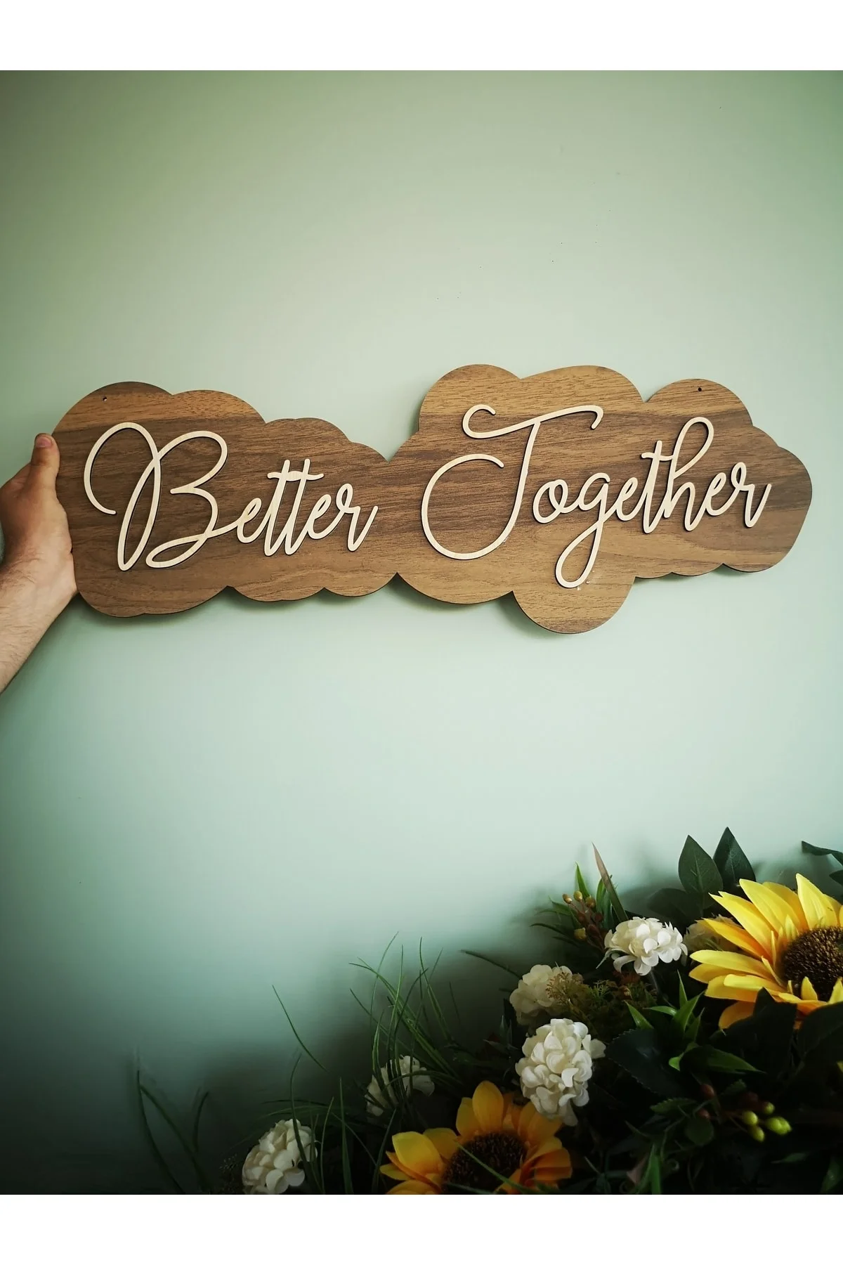 Dekoratif Ahşap Renk Better Together Yazısı - Seyyar Atölye Görsel 2