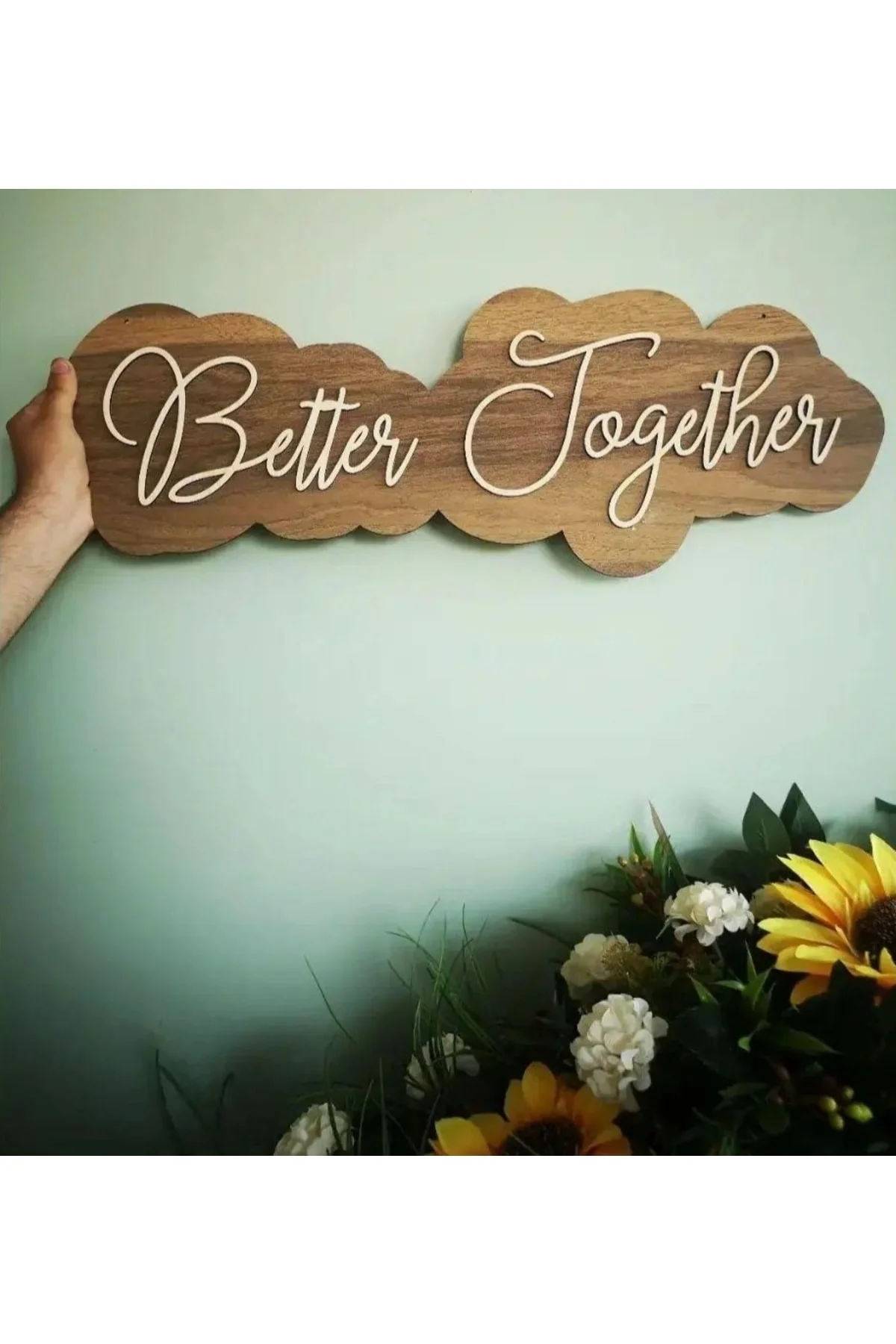 Dekoratif Ahşap Renk Better Together Yazısı - Seyyar Atölye Görsel 4