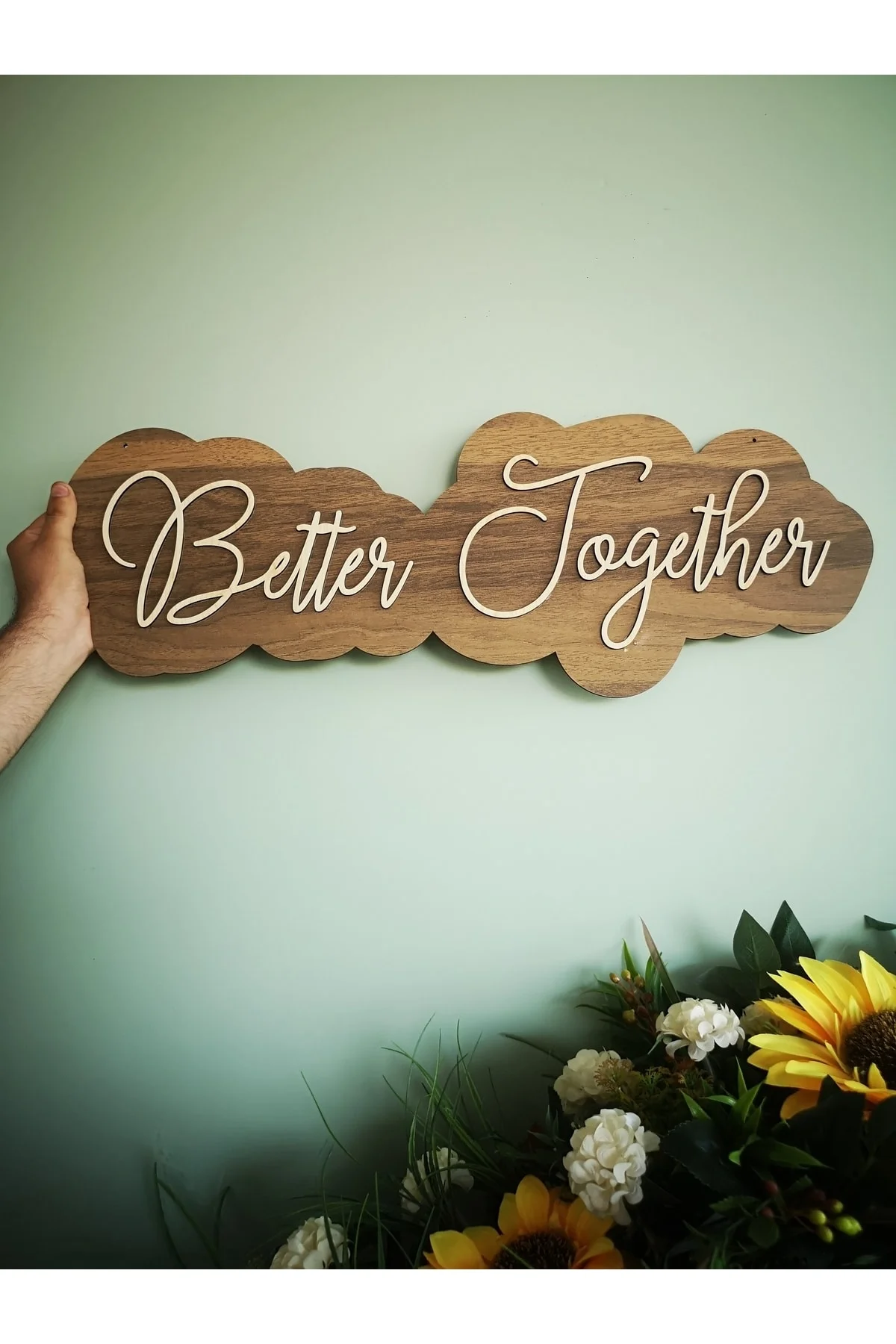 Dekoratif Ahşap Renk Better Together Yazısı - Seyyar Atölye Görsel 3