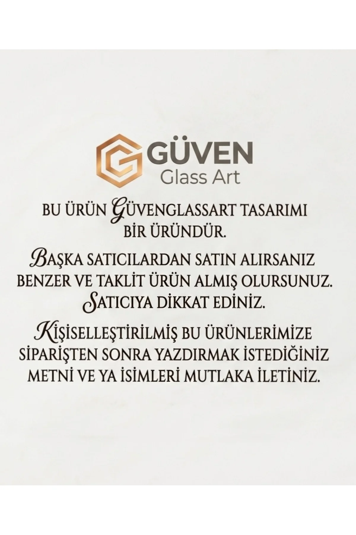 Pleksi Nişan Tekli Isim Tepsi Nişan Süsü - GÜVEN Görsel 2
