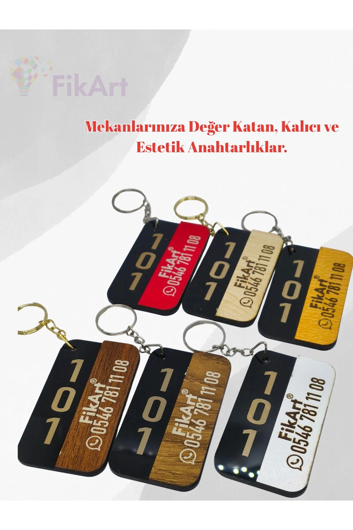 5 Adet Kişiselleştirilebilir Otel Anahtarlığı, Butik Otel, Bungalov Otel, Pansiyon, Yurt