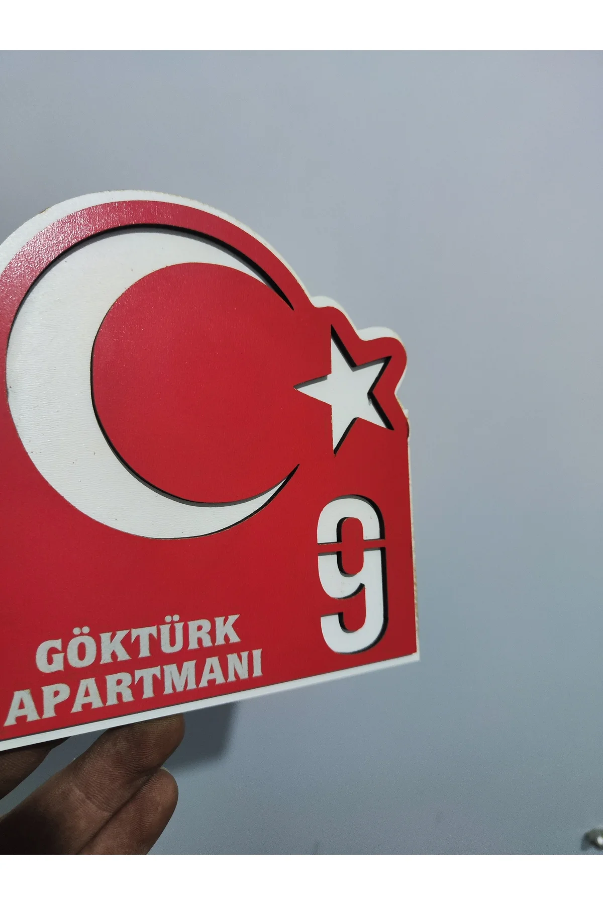 10 adet Türk Bayrağı Temalı Kapı Numarası 1-10a kadar - Fikart Görsel 2
