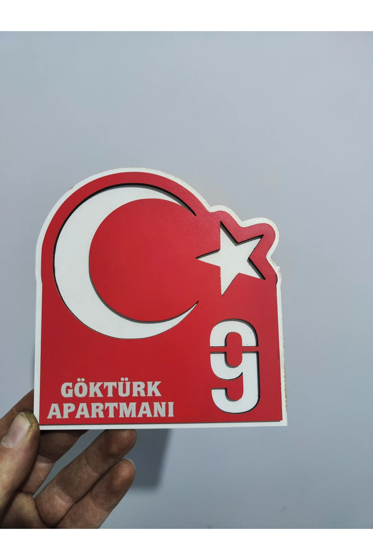 10 adet Türk Bayrağı Temalı Kapı Numarası 1-10a kadar - Fikart Görsel 3